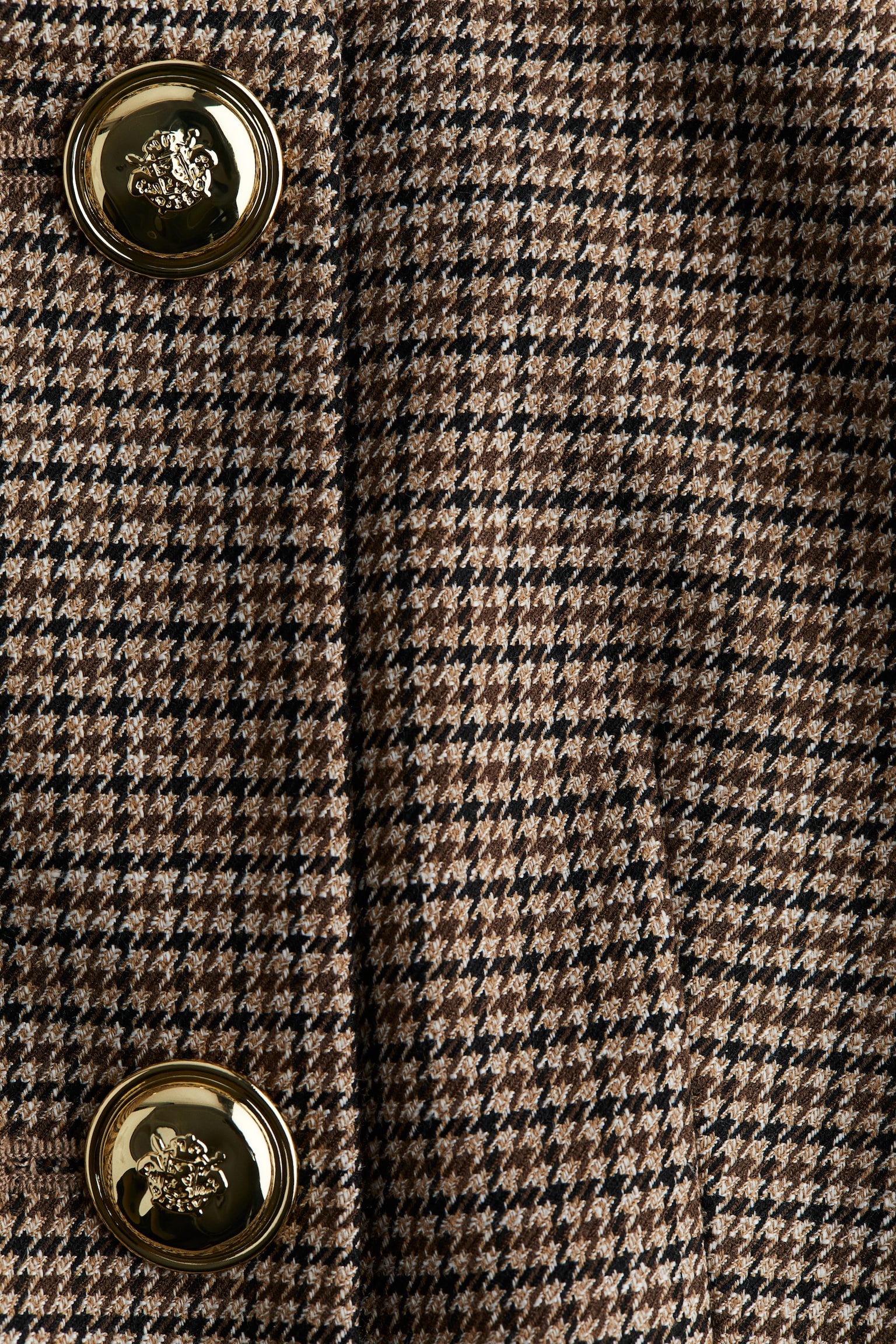 Double-breasted waistcoat - Beige/Dogtooth pattern - 2