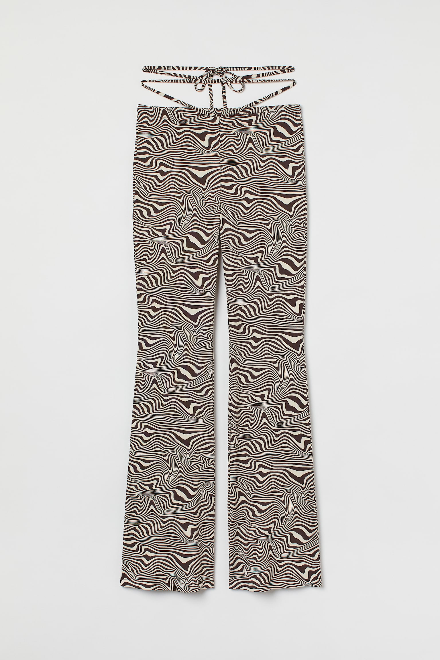 Flared leggings - Cream/Patterned