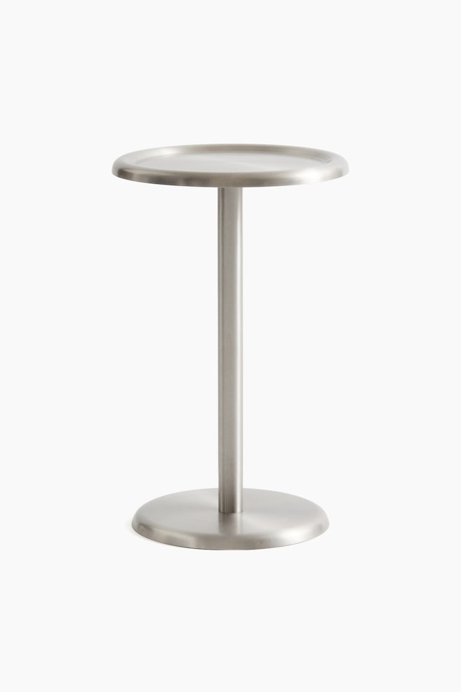 Mesa de apoio em metal - Prateado/Bege claro/Bege - 1
