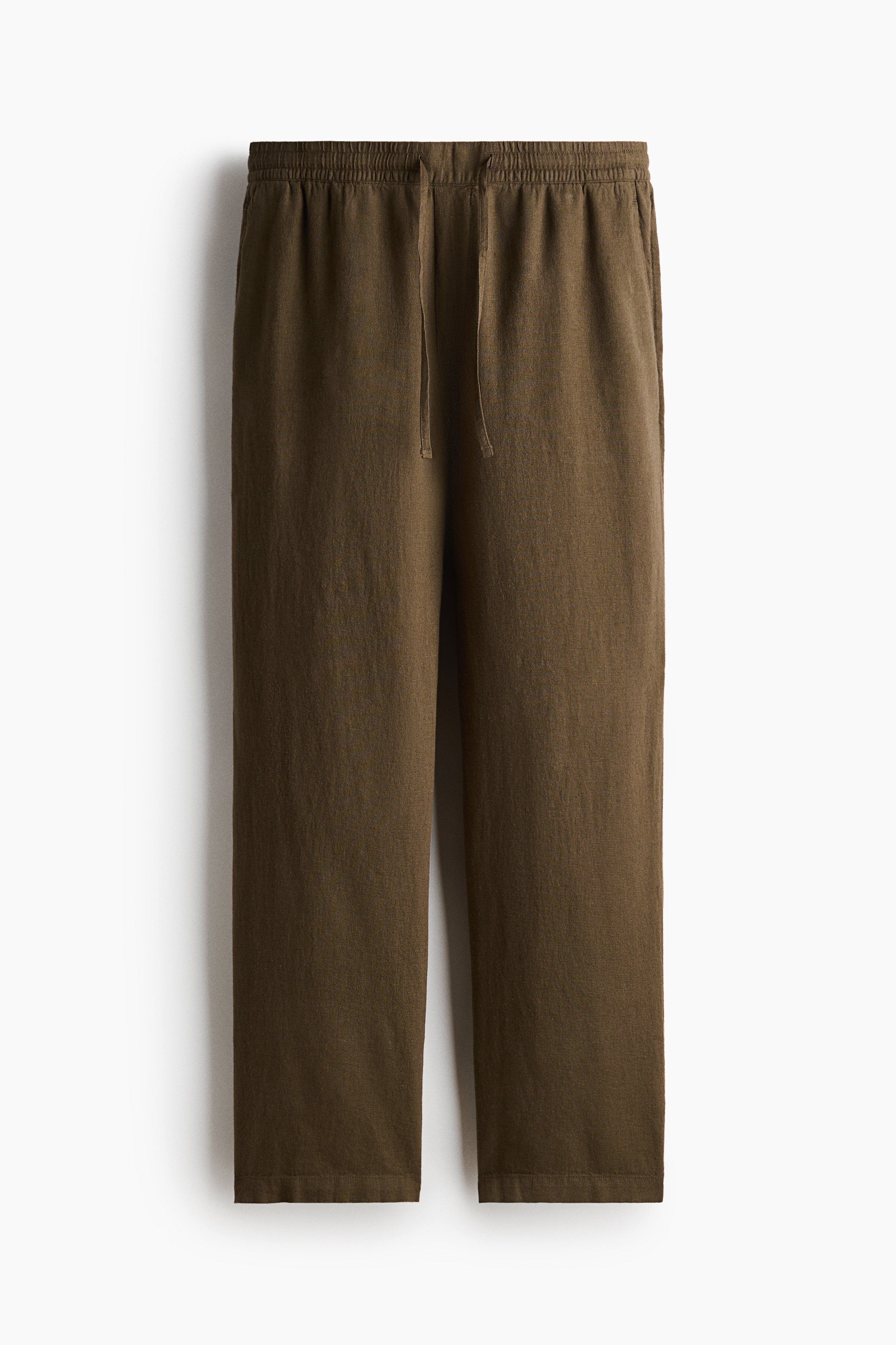 Relaxed-Fit Linen-Blend Pants - Khaki green/White/Black/Light brown/Navy blue/striped/White/striped