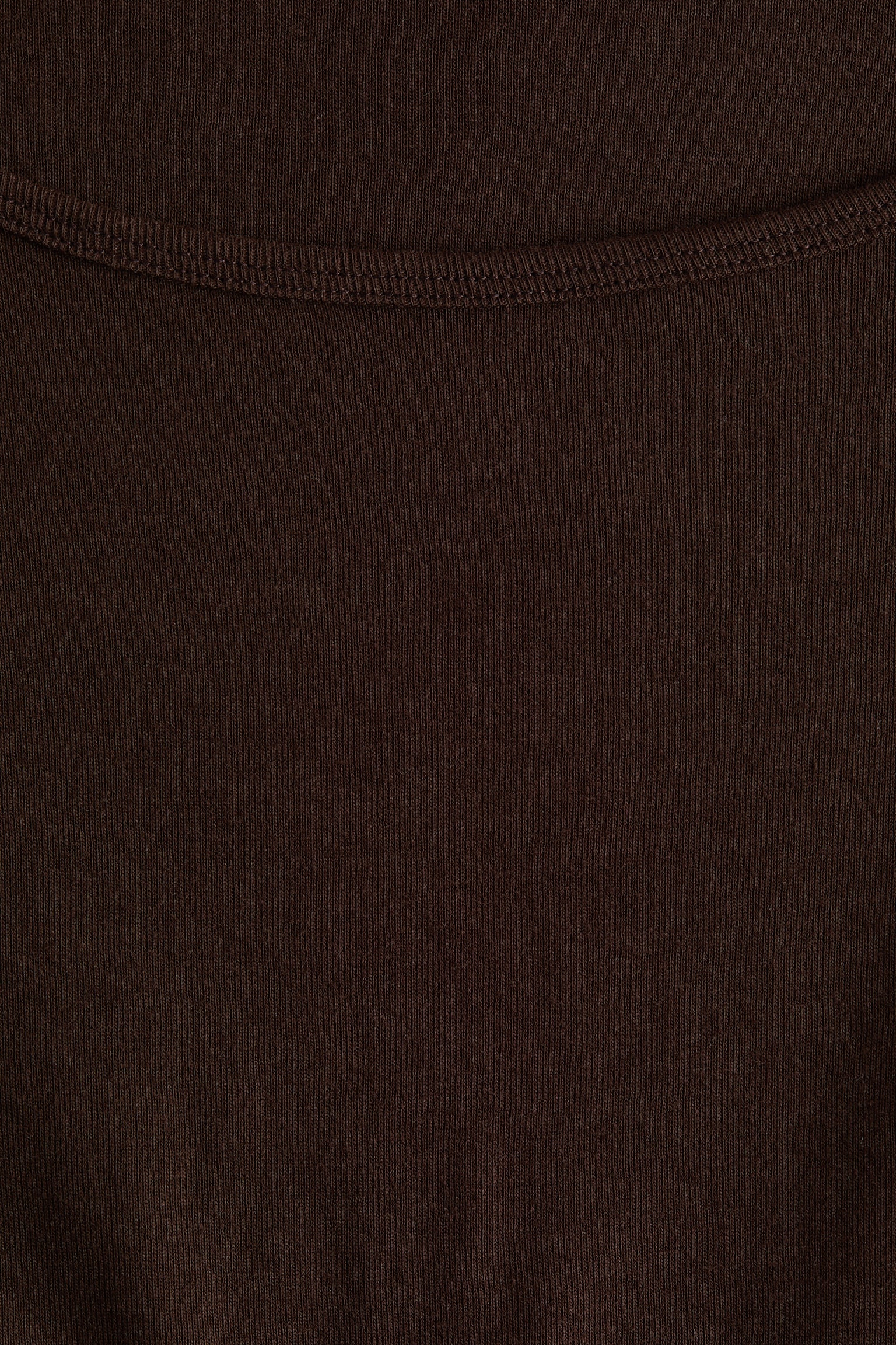Scoop-neck cotton top - Dark brown/Light dusty green/Dark blue/Light yellow - 2