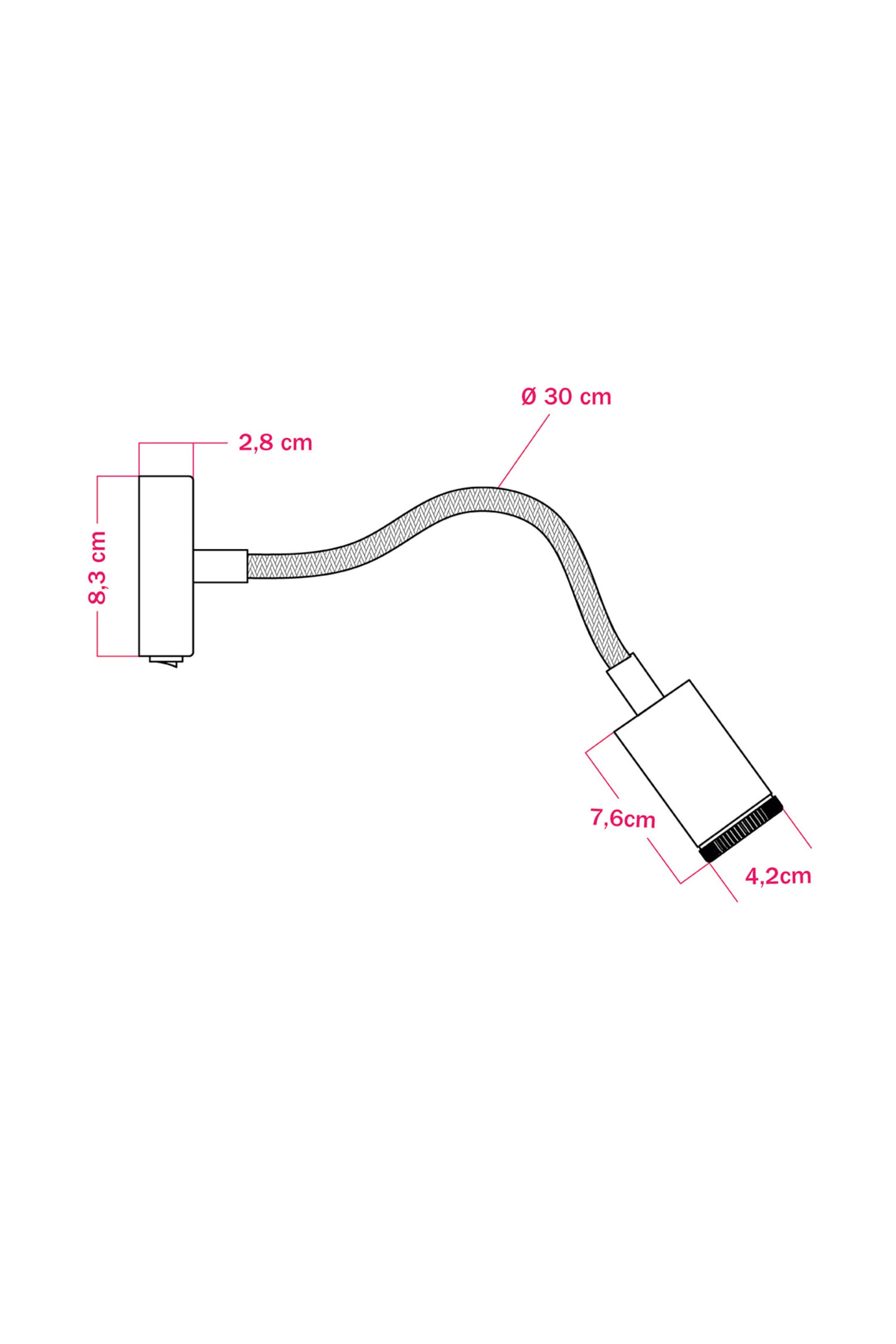 Größeres Bild anzeigen: Set Von Zwei Flex Wandleuchten Mit Strahler - Schwaches Blau - Creative-Cables - Home All | H&M AT 4