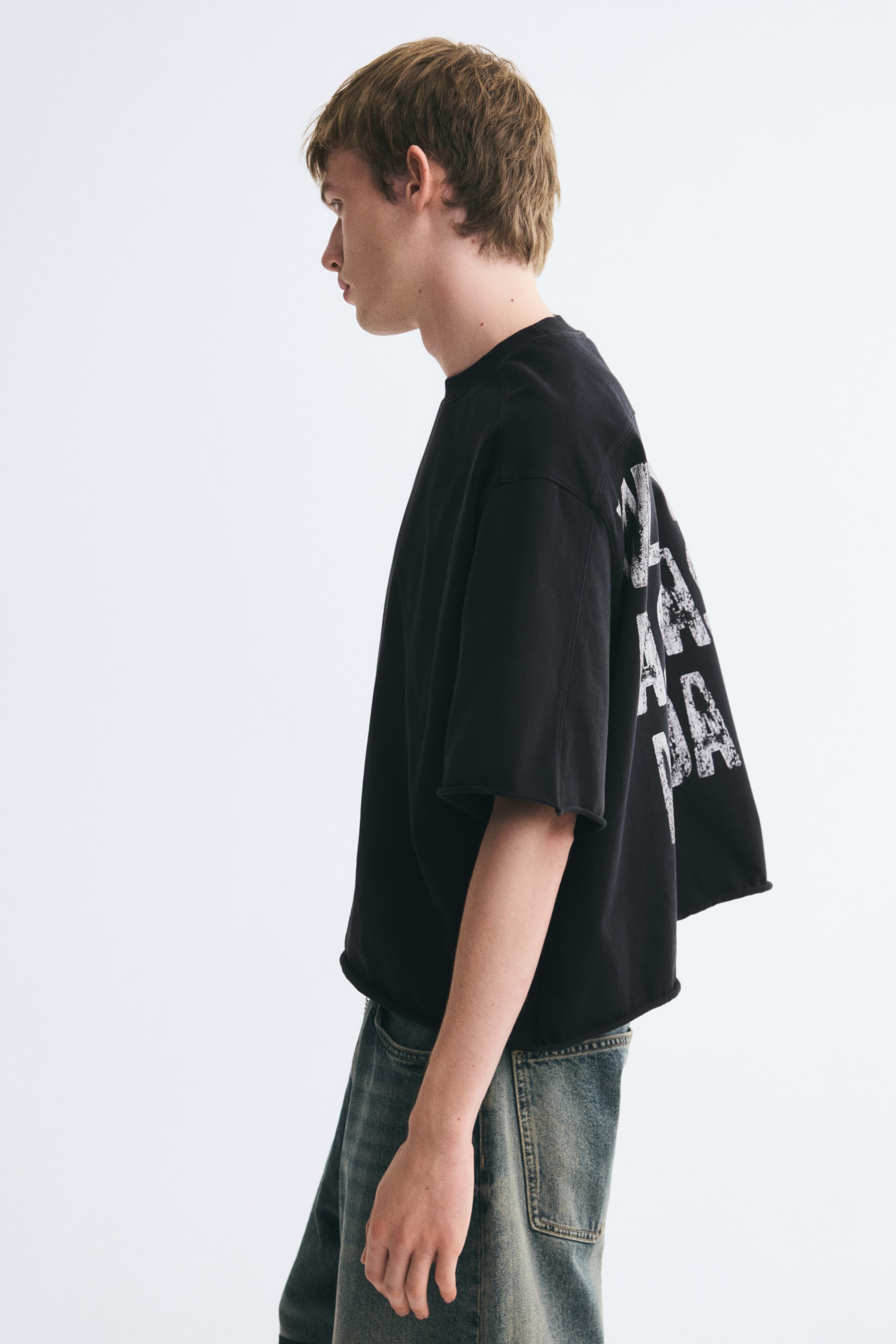 Oversized Printed Cotton T-Shirt