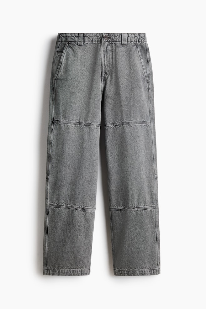 Loose Fit Worker jeans - Grey/Denim blue - 1