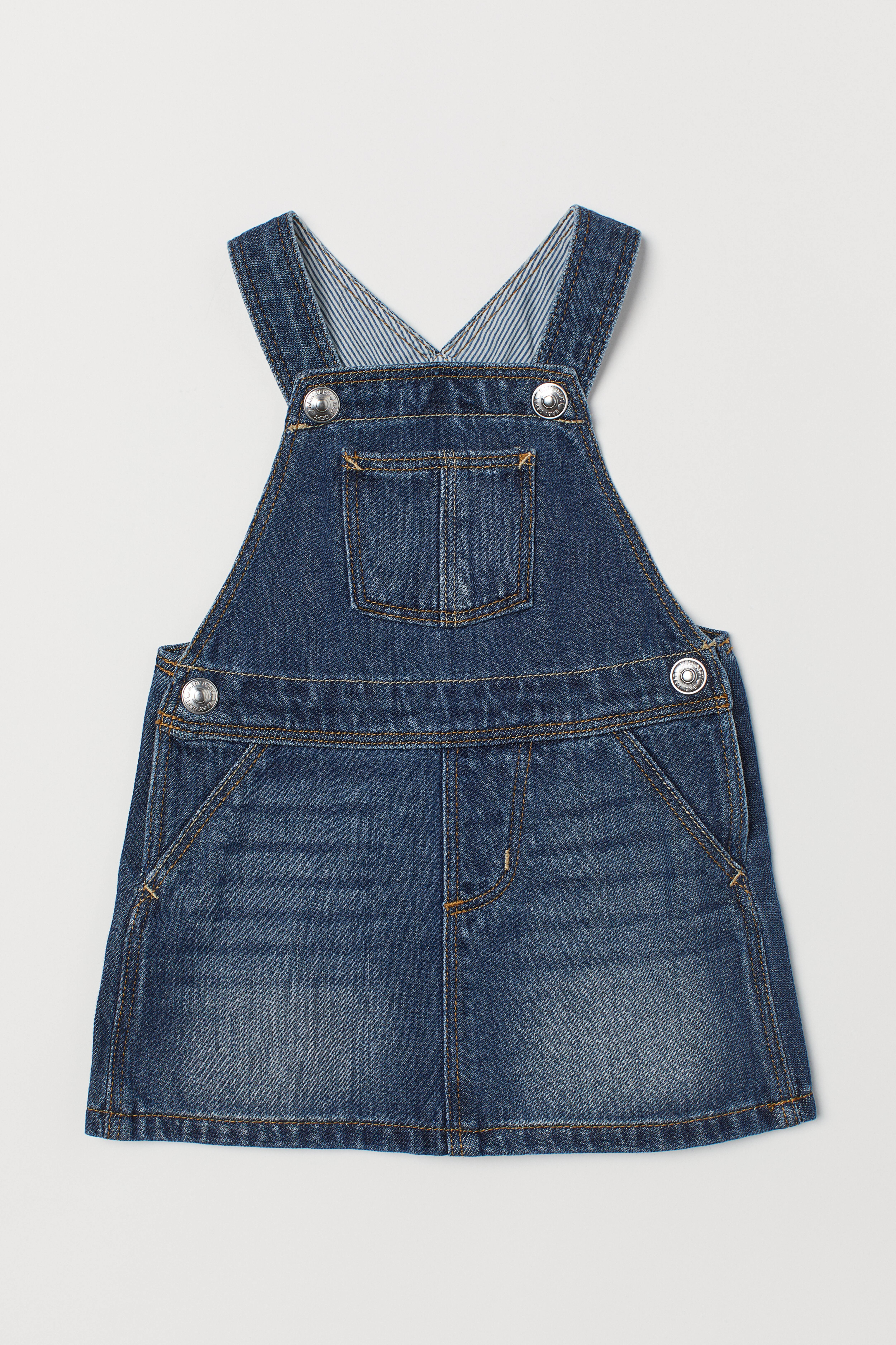 Denim Overall Dress - Sleeveless - Denim blue - Kids | H&M US