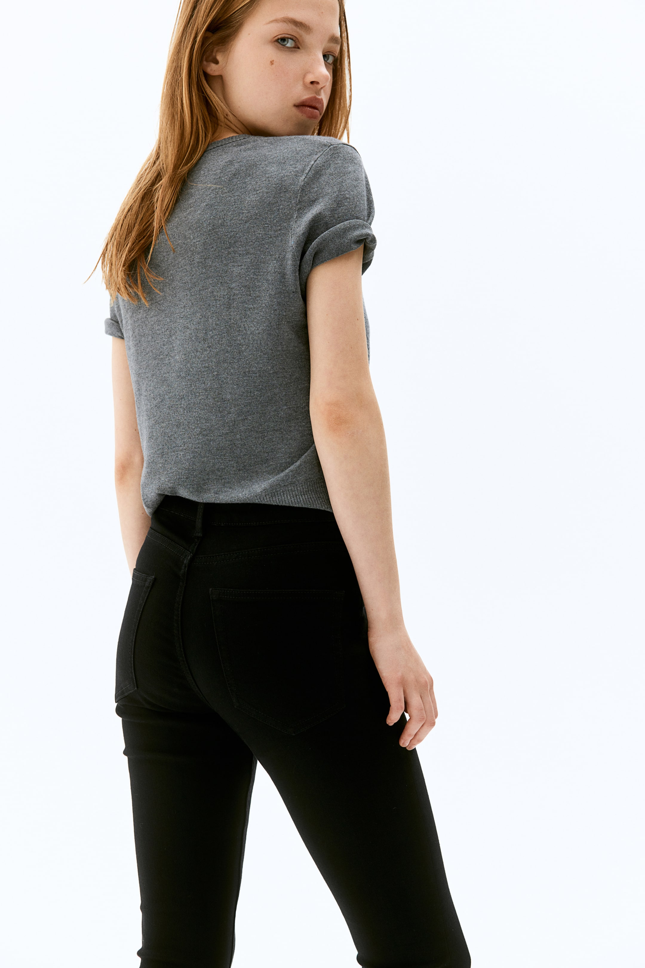 Skinny High Jeans - High waist - Ankle-length - Black - Ladies | H&M US