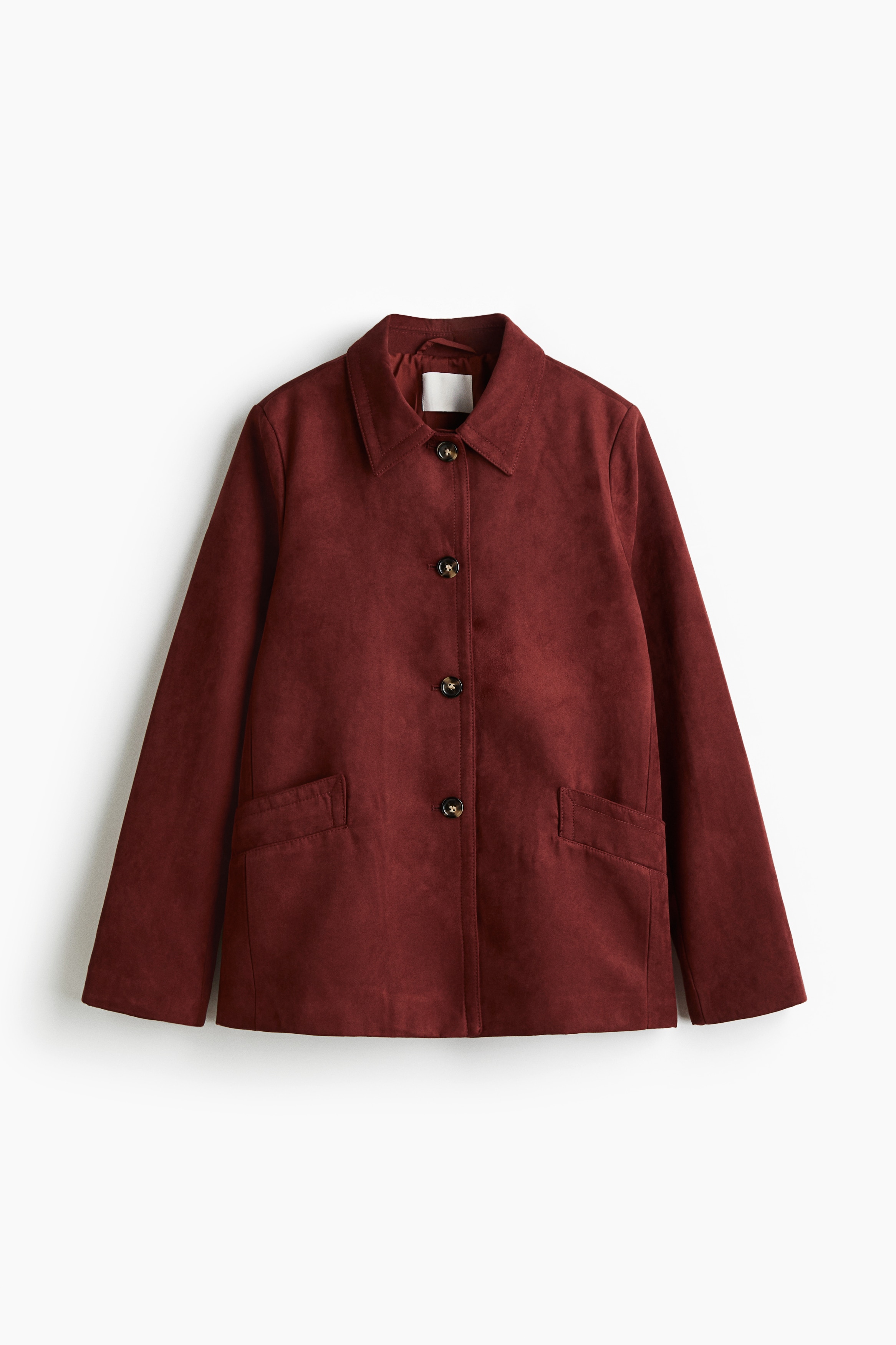 Veste avec col - Rouge foncé