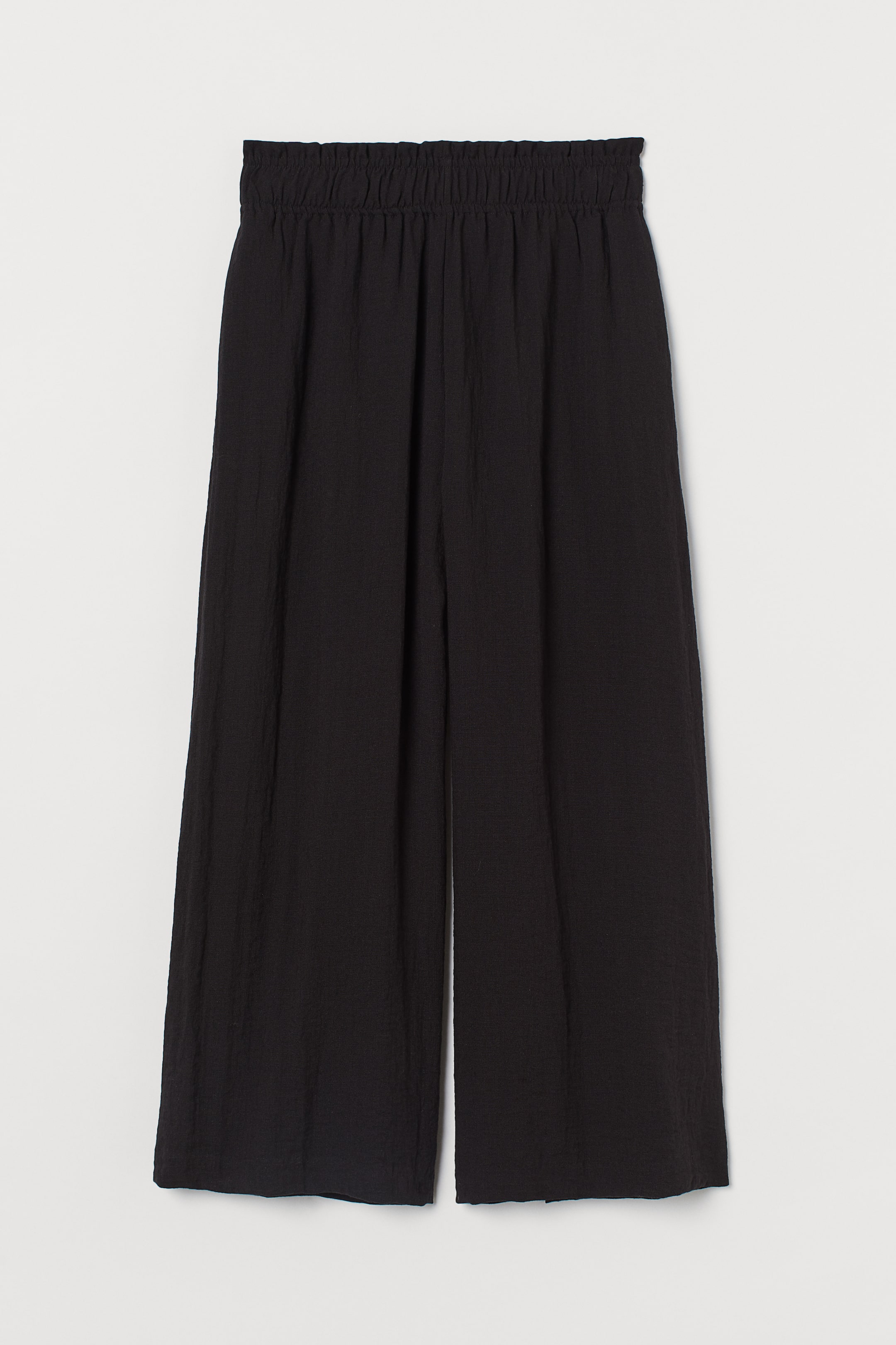 Wide trousers - High waist - Ankle length - Black - Ladies | H&M GB