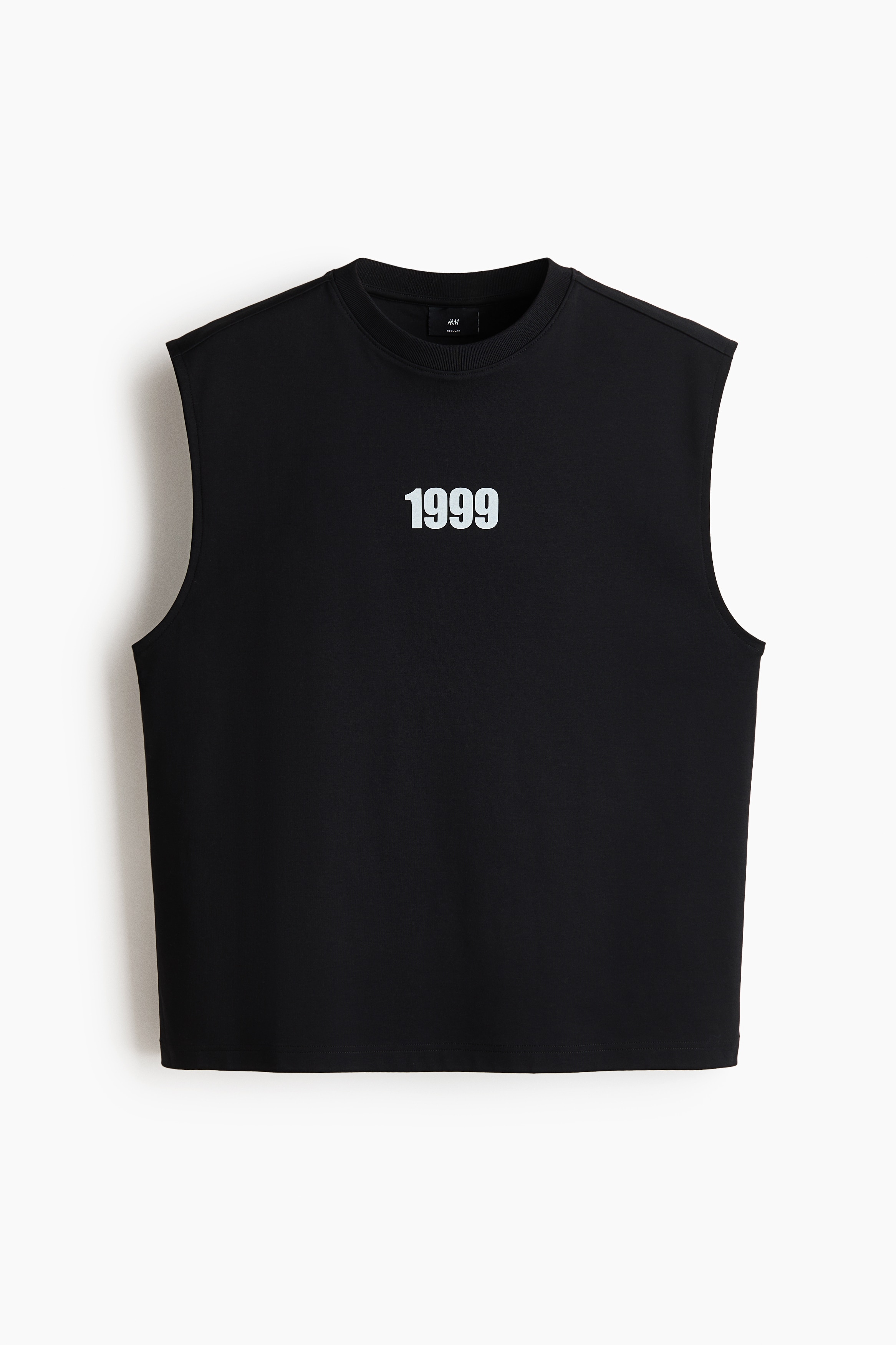 Relaxed-Fit Printed Cotton Tank Top - Black/1999/Cream/Let Eternity Be