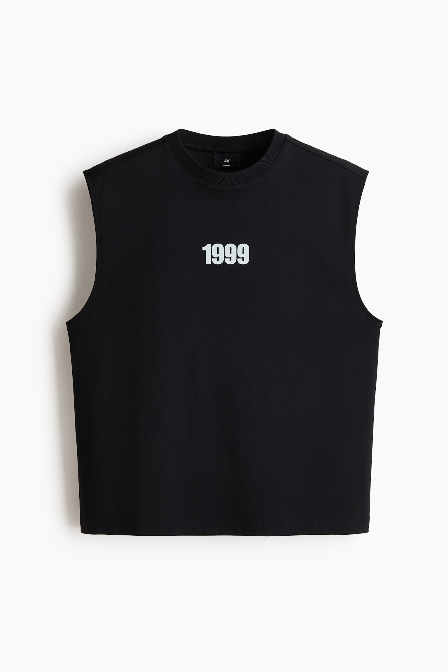 Relaxed-Fit Printed Cotton Tank Top - Black/1999/Cream/Let Eternity Be - 1