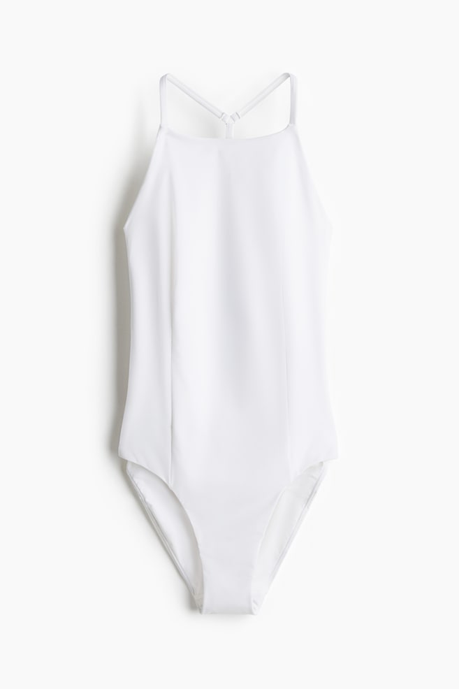 Sports swimsuit - White/Black - 1