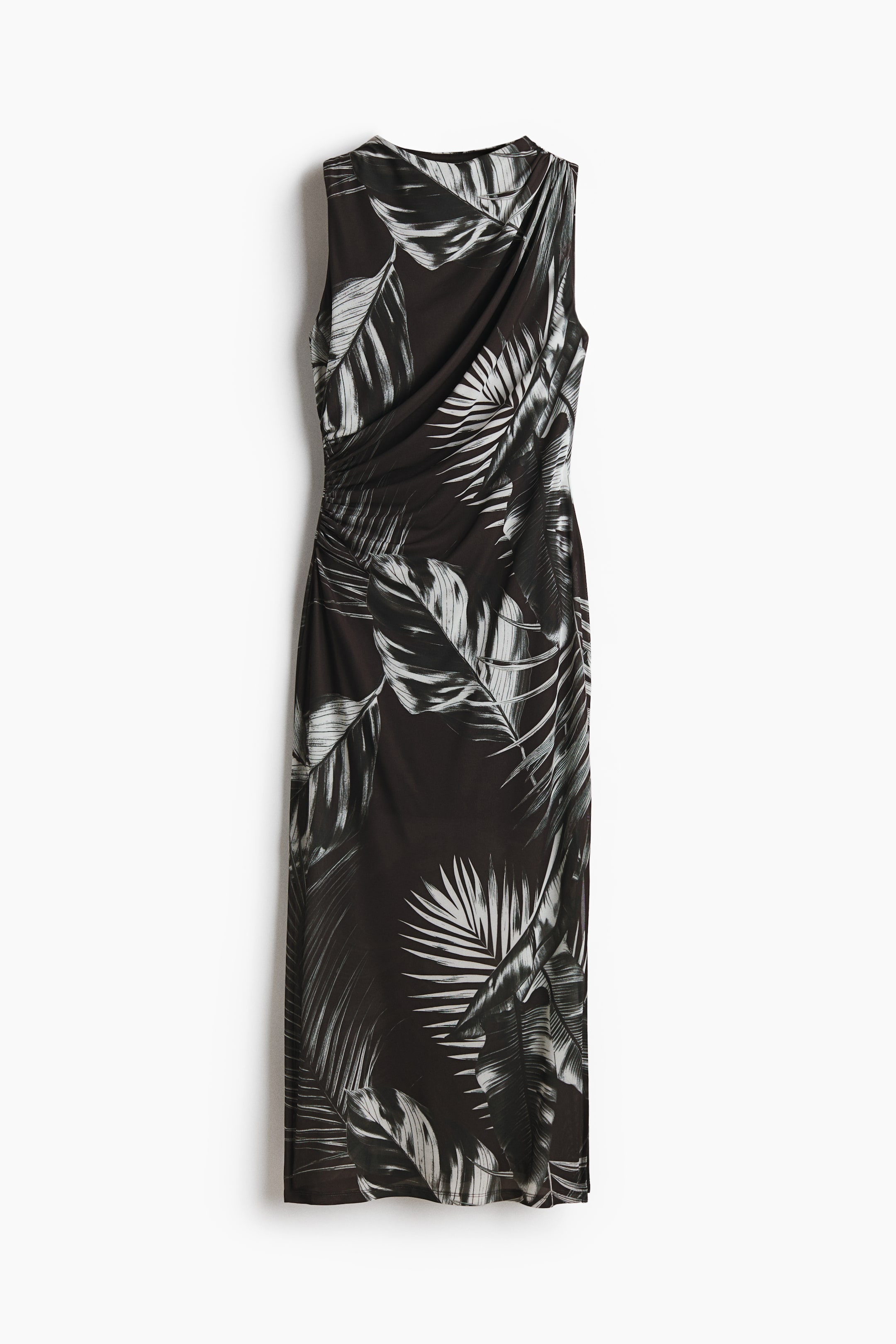 View larger image: Draped Midi Dress - Black/patterned - Ladies | H&M US 5