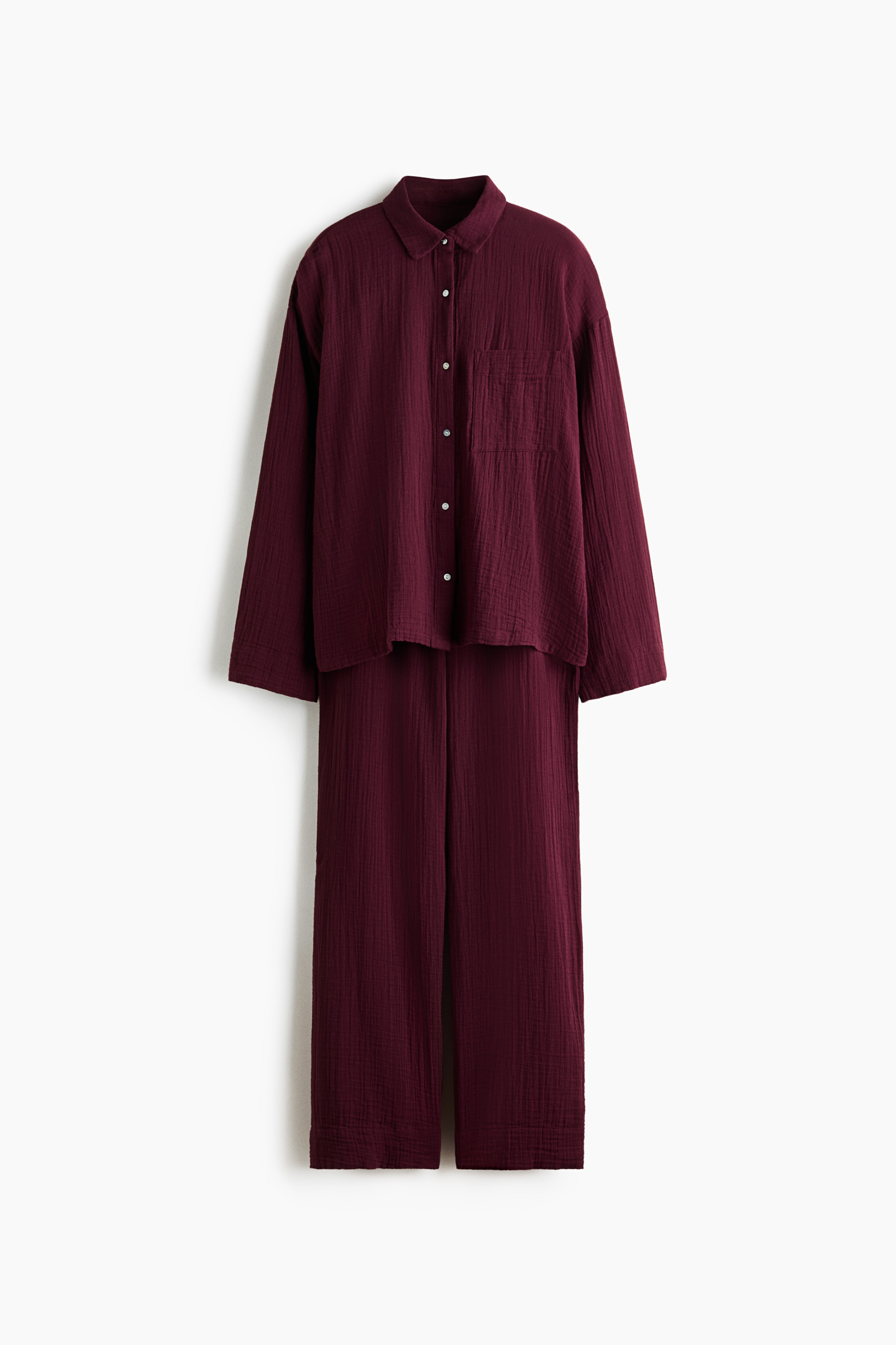 Cotton muslin pyjamas - Plum red/Cream/Floral/Dark brown/Leopard print/Navy blue/Floral/Cream/Dark brown/Brown/Leopard print