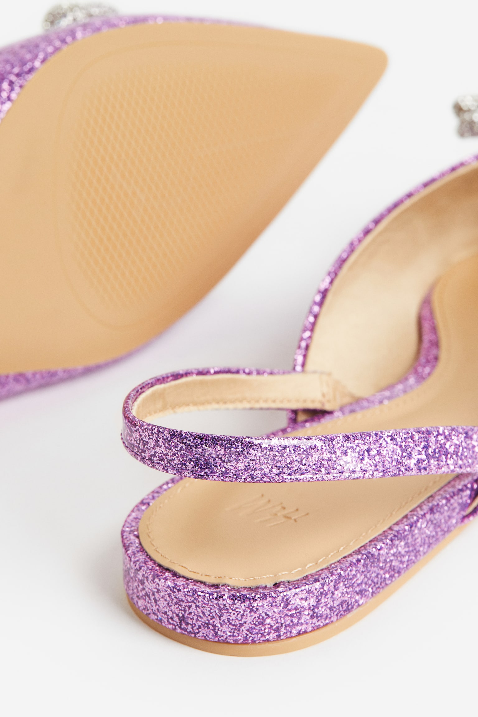 Bow Detail Slingbacks - Purple/Orange - 2