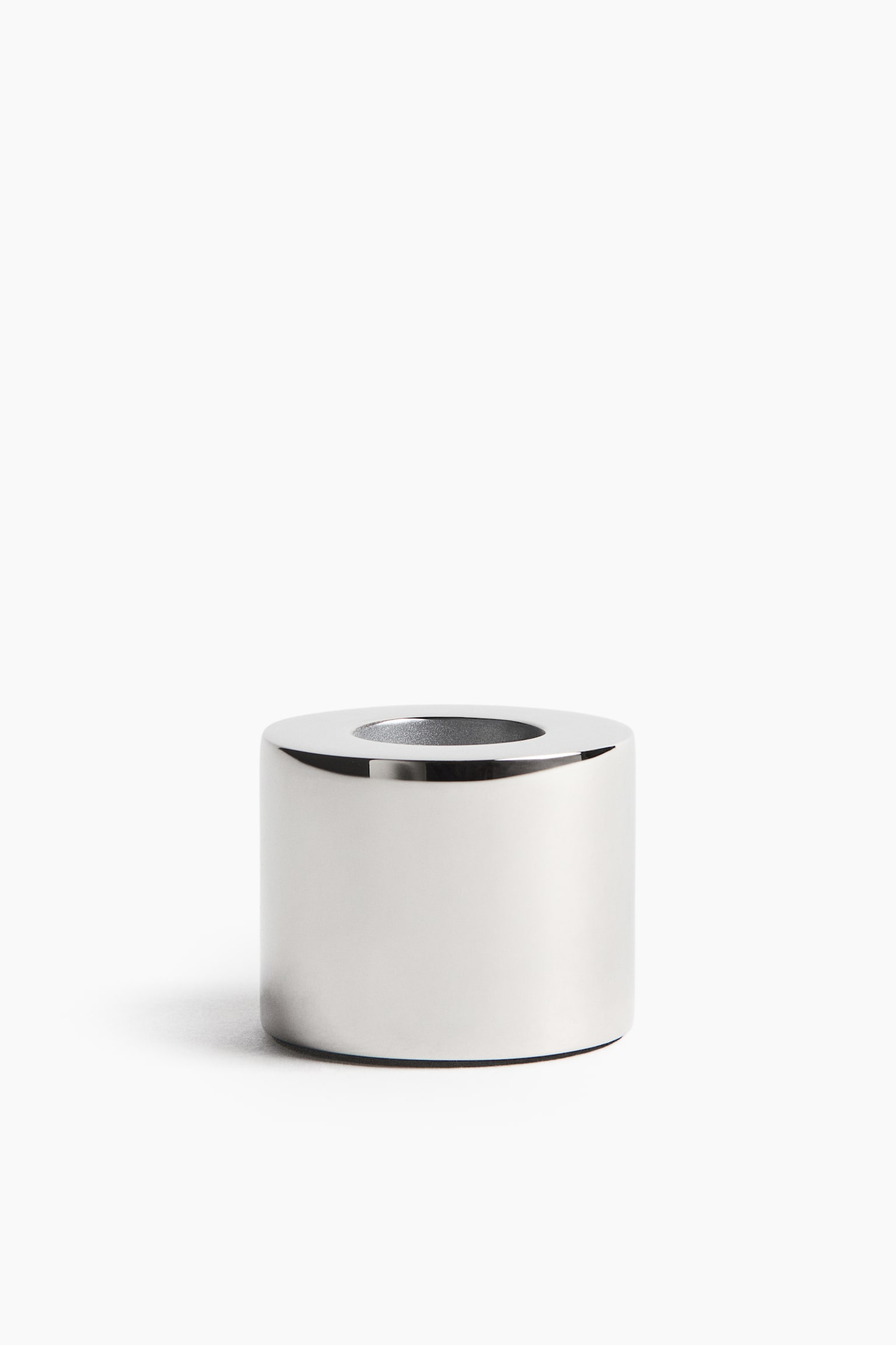 Small metal candle holder - Silver-coloured - 3