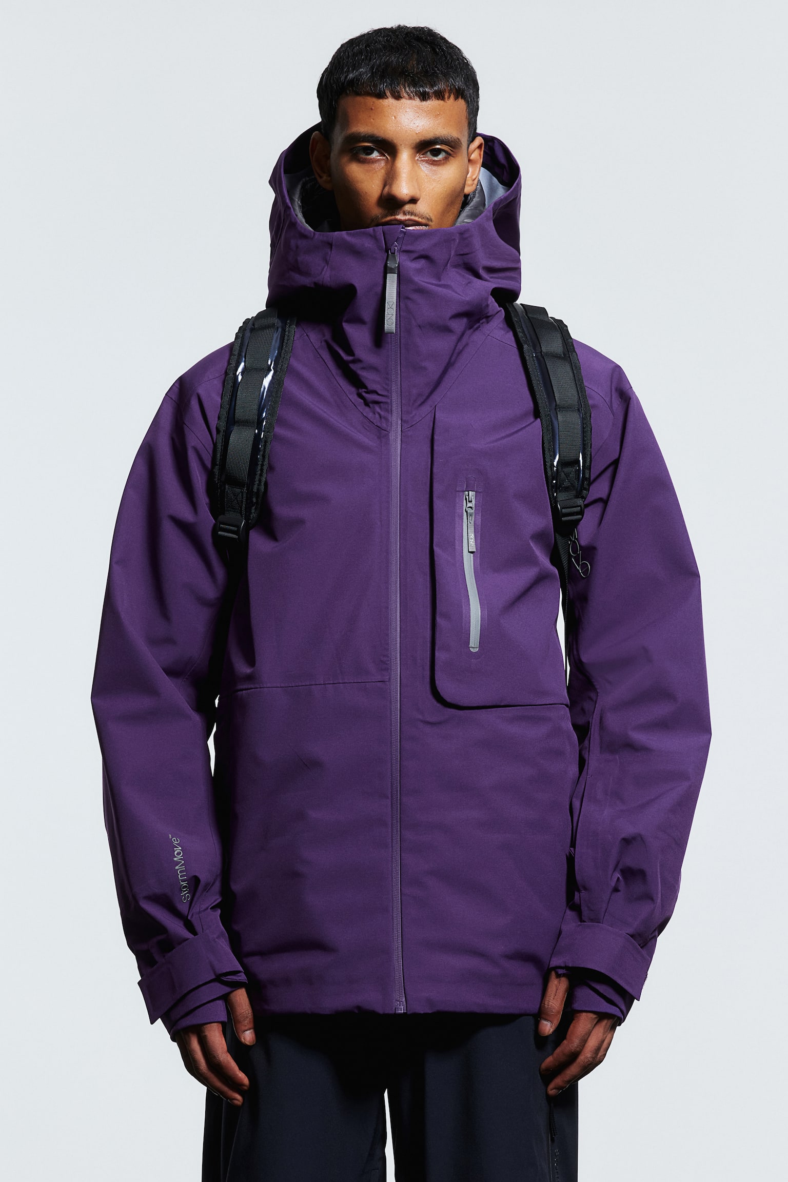 3-layer Regular Fit ski jacket in StormMove™ - Dark purple/Black - 7