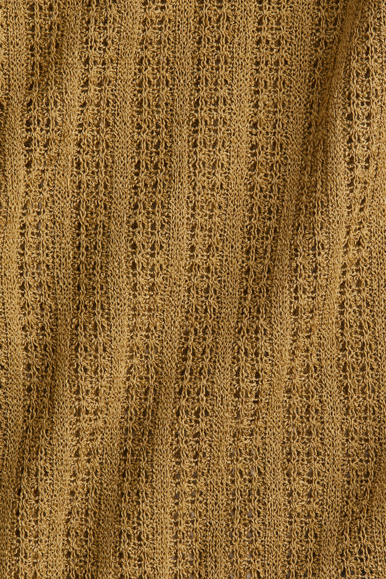 Женский топ H&M Knit Tie-Front Top, цвет: Золотой оливковый — фото 2