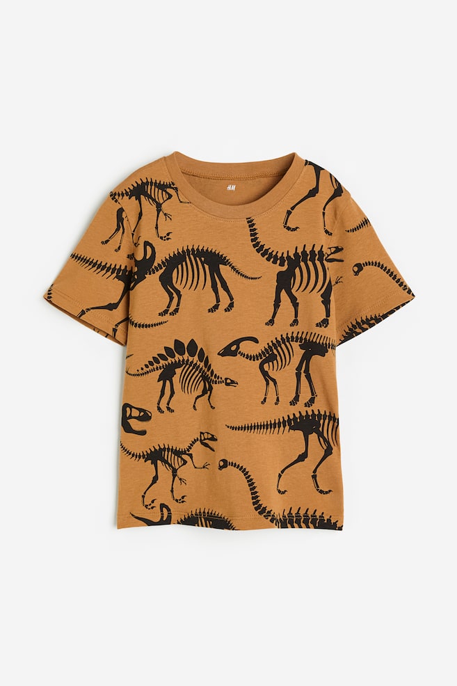 Cotton T-shirt - Brown/Dinosaur skeletons/Light beige/Dinosaurs/White/Dinosaurs/Orange/Happy Day/dc/dc/dc/dc/dc/dc/dc/dc/dc/dc/dc/dc/dc/dc/dc/dc/dc/dc/dc/dc/dc/dc/dc/dc/dc/dc/dc - 1