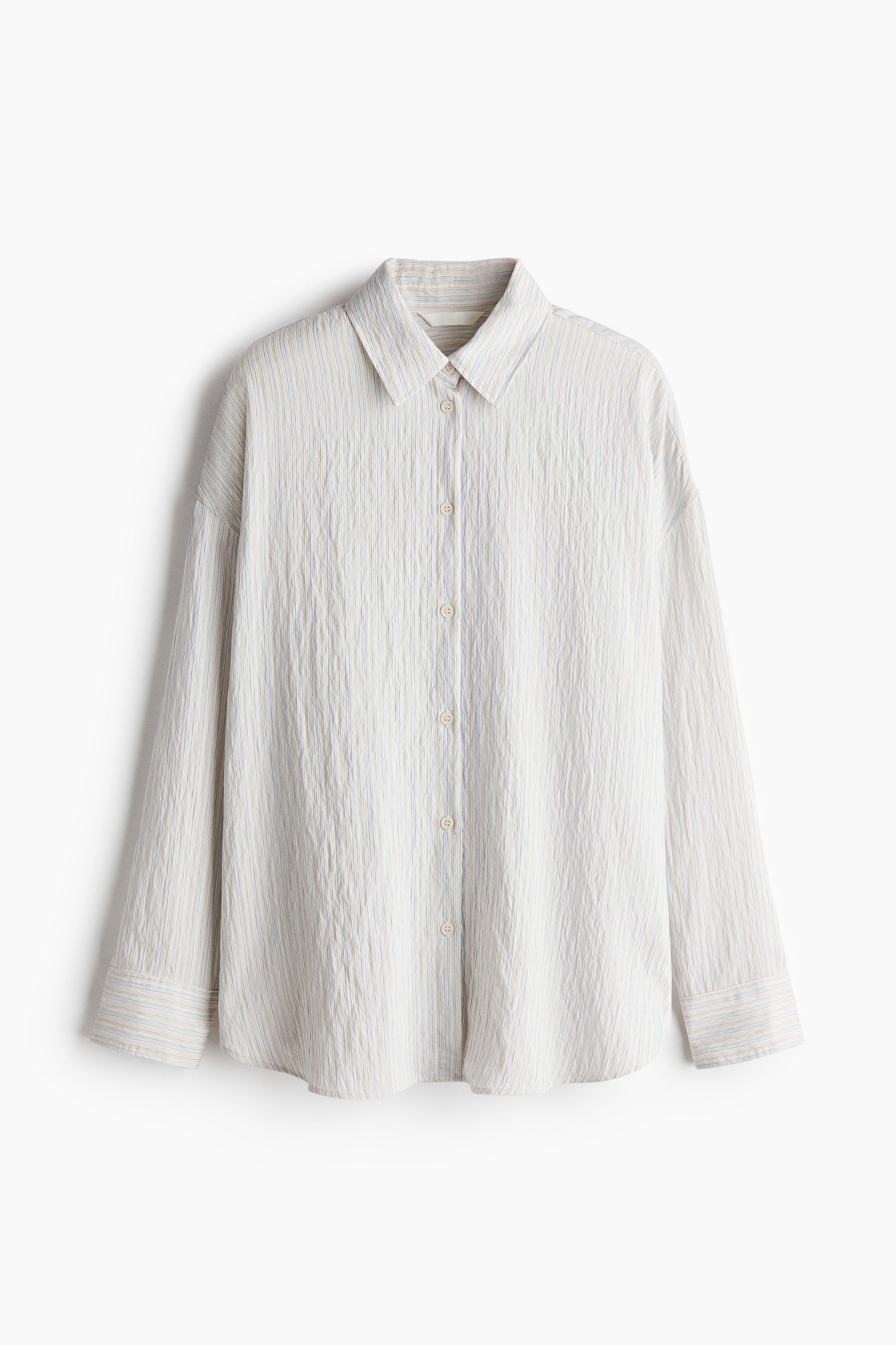 Oversized shirt - White/Blue striped/Blue/Striped/Pink