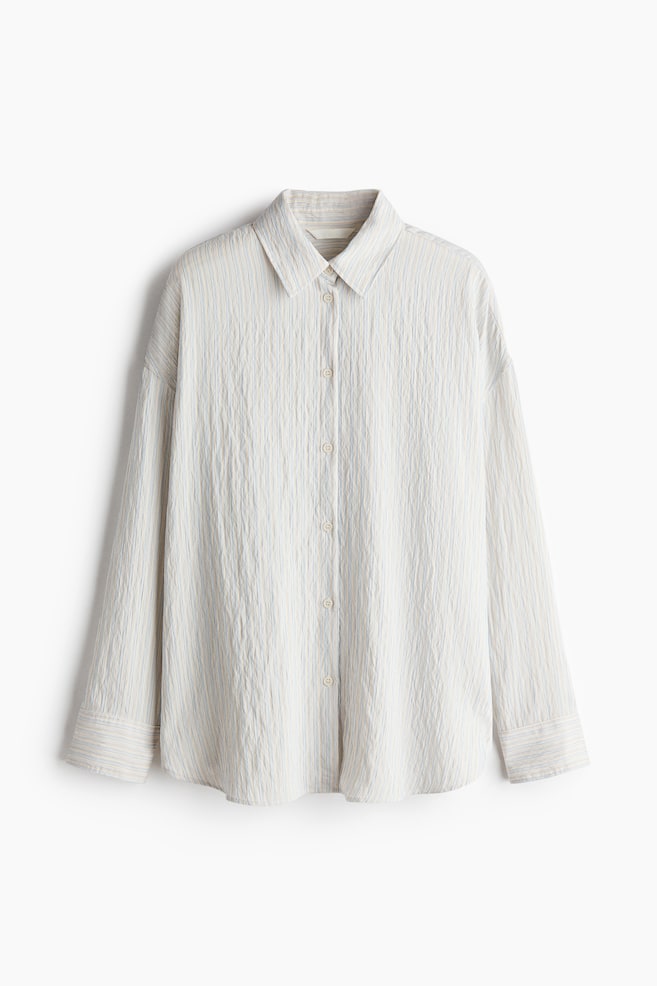 Oversized shirt - White/Blue striped/Pink/Blue/Striped - 1