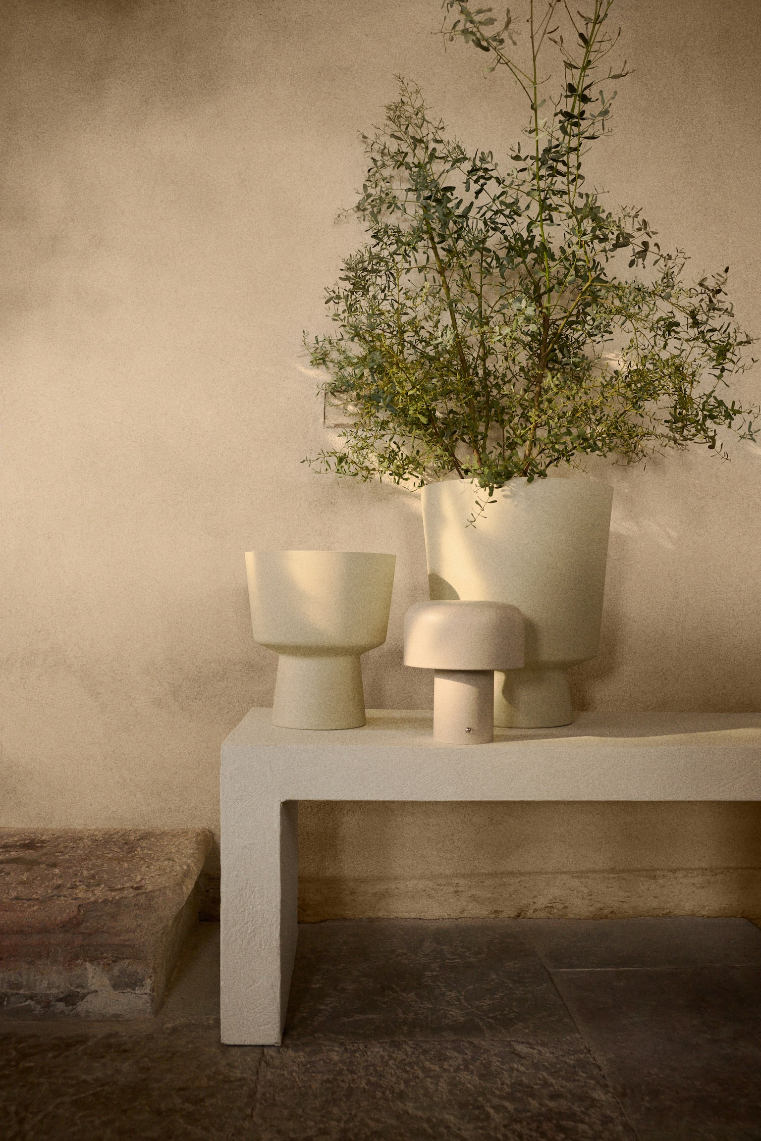 Metal plant pot - Light beige/Terracotta/Dark brown - 1