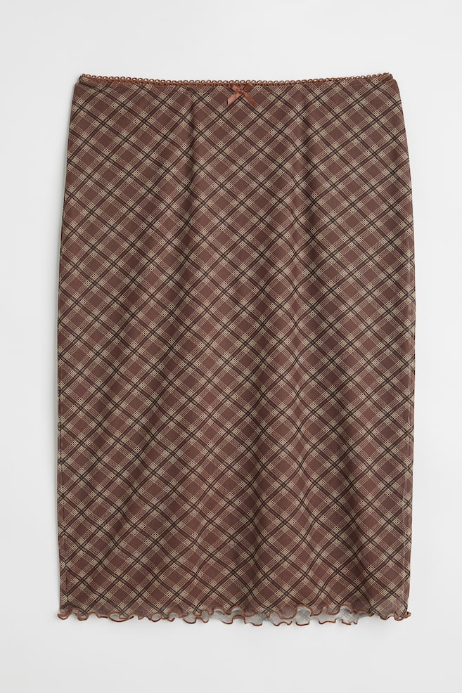 Mesh skirt - Brown/Checked - 1