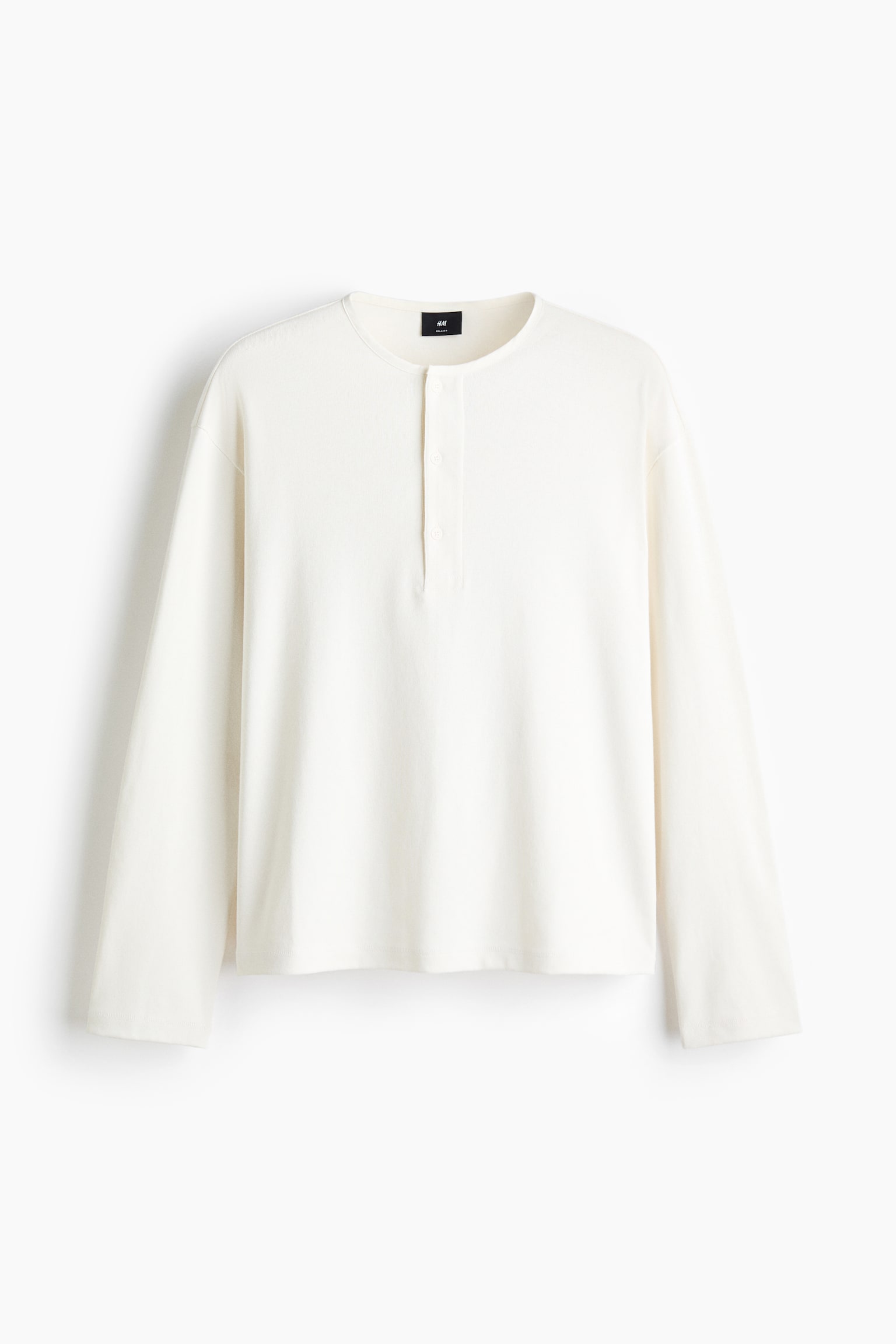 Farfarströja Relaxed Fit - Benvit/Svart/Mörk khakigrön