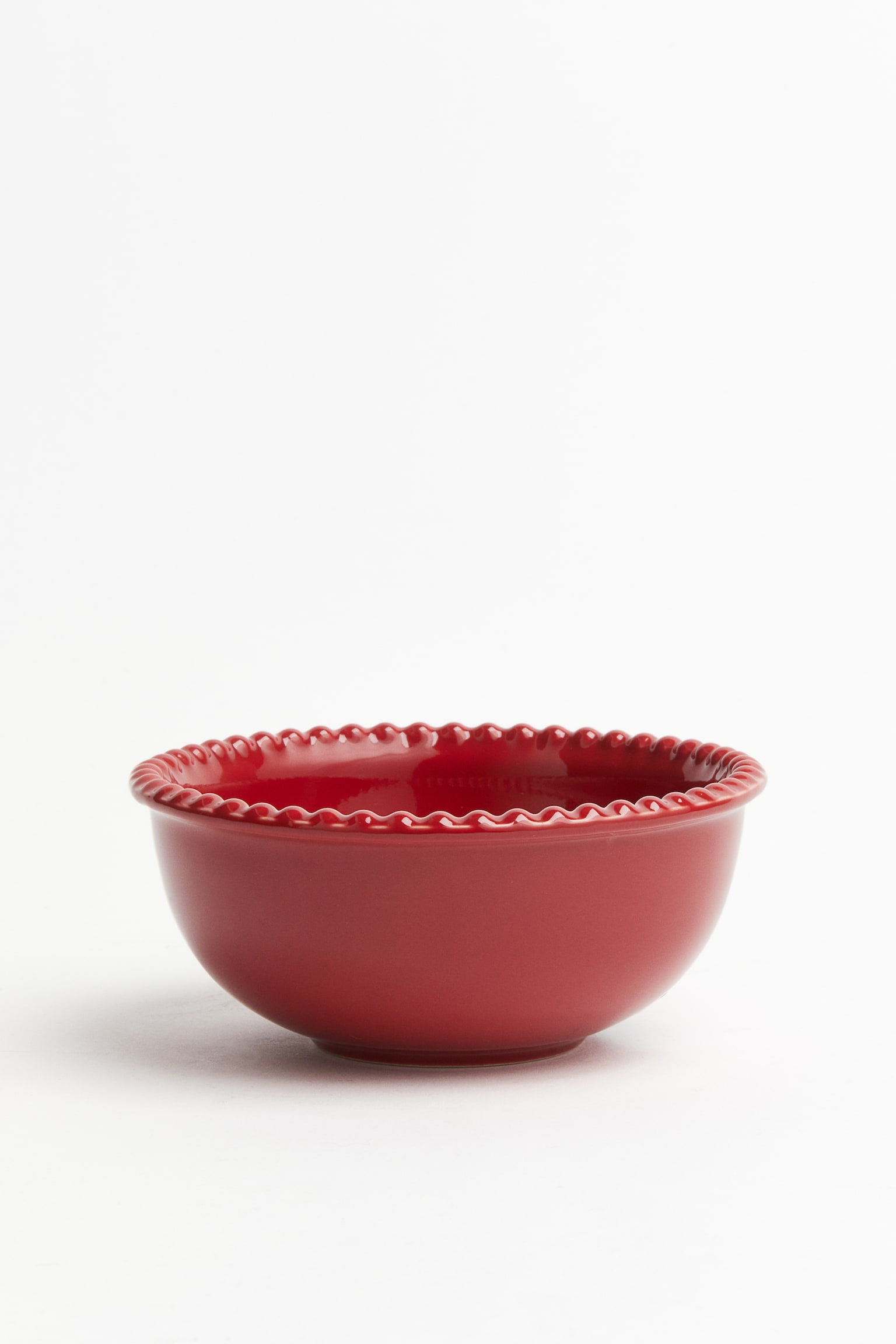 Stoneware bowl - Red/White - 1