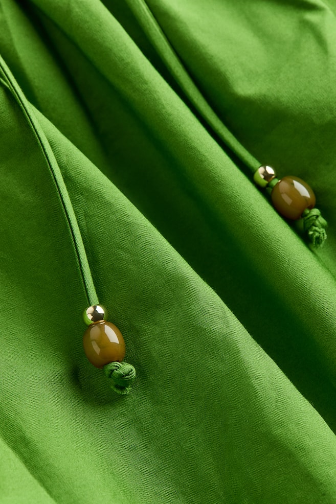 Poplin halterneck dress - Green - 4