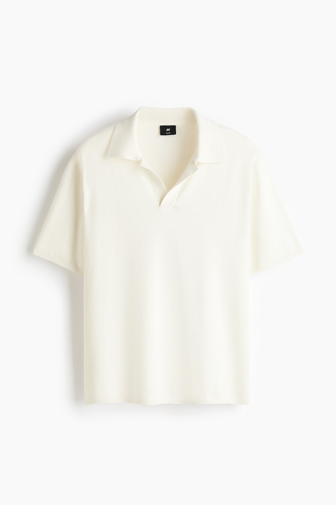 Relaxed-Fit Polo Shirt - Cream/Gray melange/Dark turquoise/Black - 1