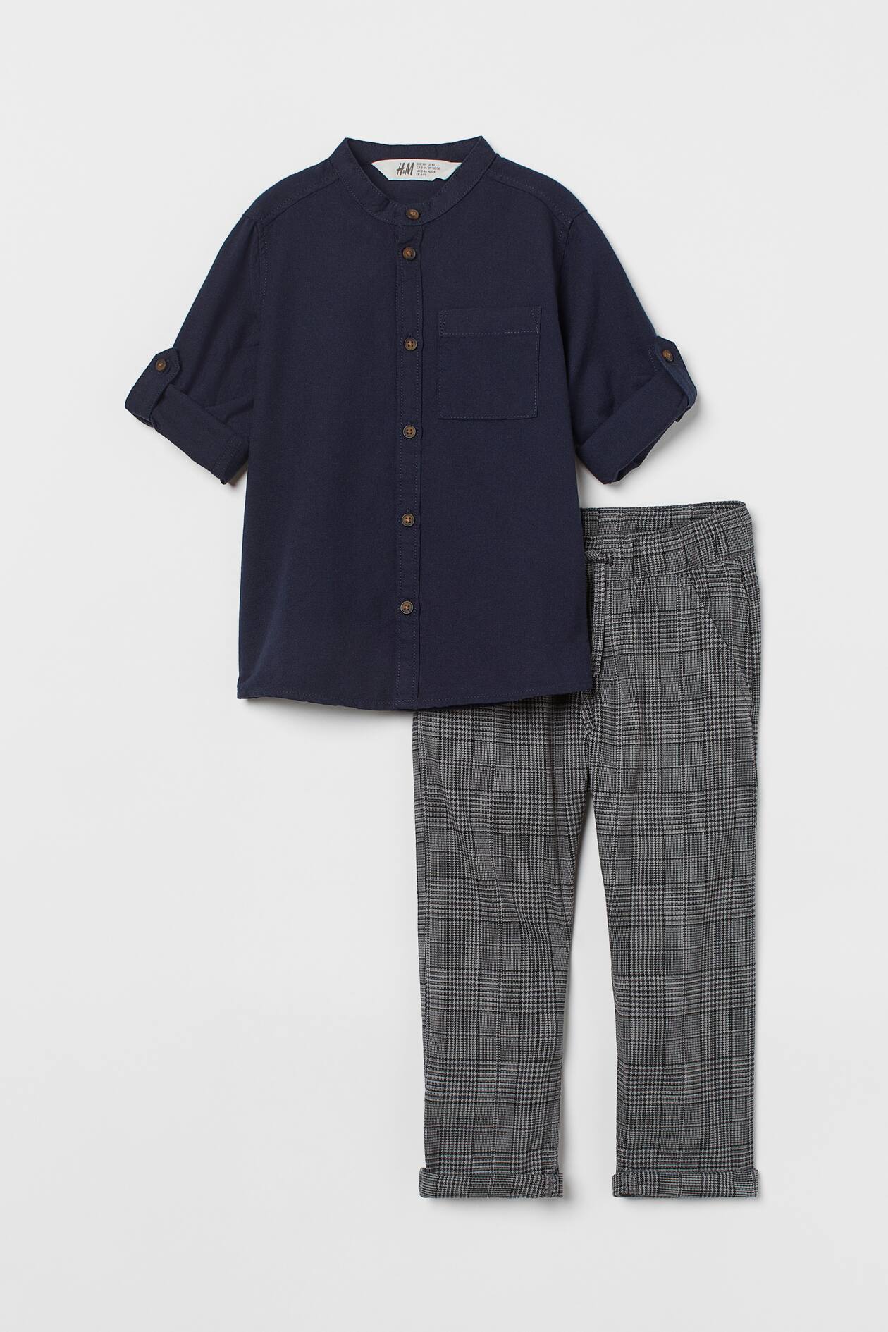 Set 5 Camicie Bambino Maniche Lunghe | 100% Cotone | Mix Di Colori | Chiusura Con Bottoni A Pressione | Comode E Morbide