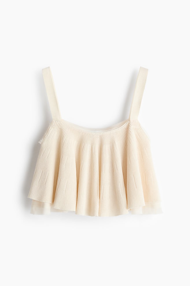 Layered strappy top - Light beige - 1
