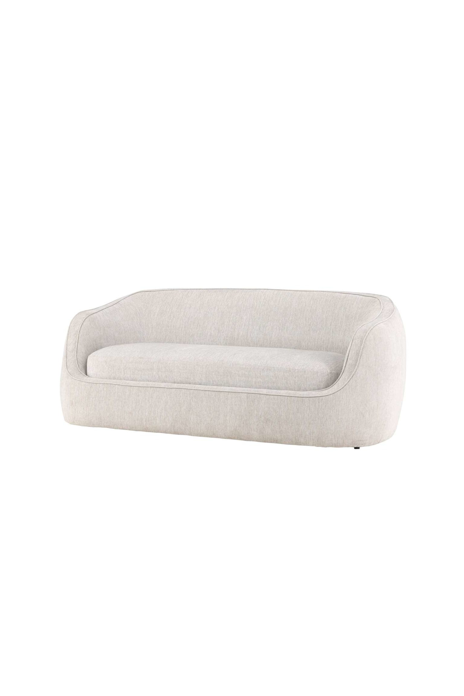 Elio 3-sits Soffa - Polyester, Ljusgrå - 3