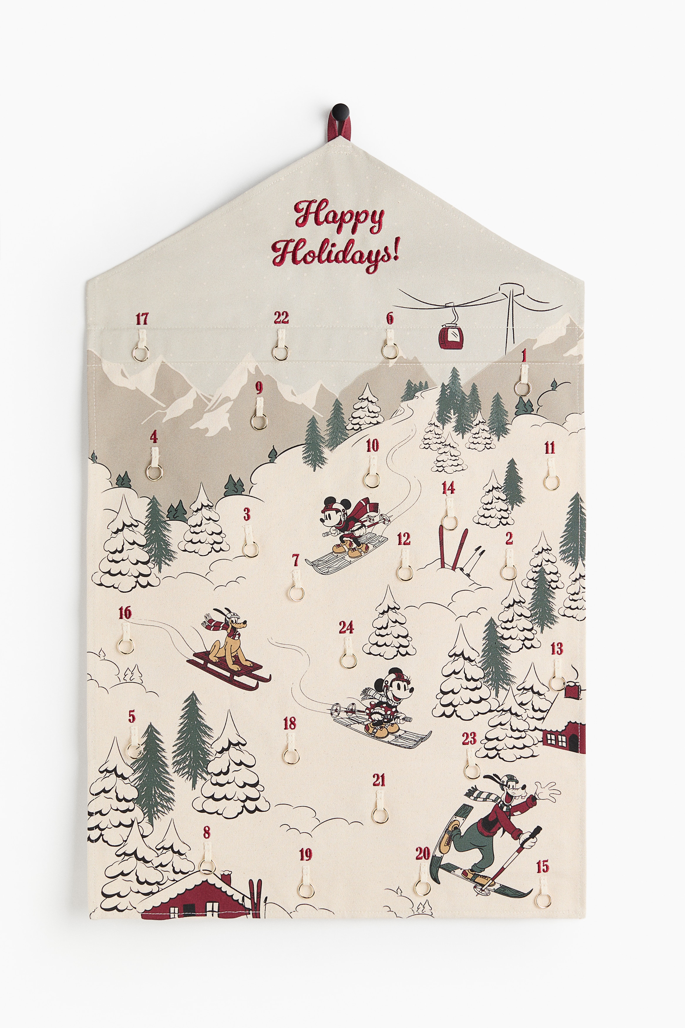 Calendario de adviento de pared