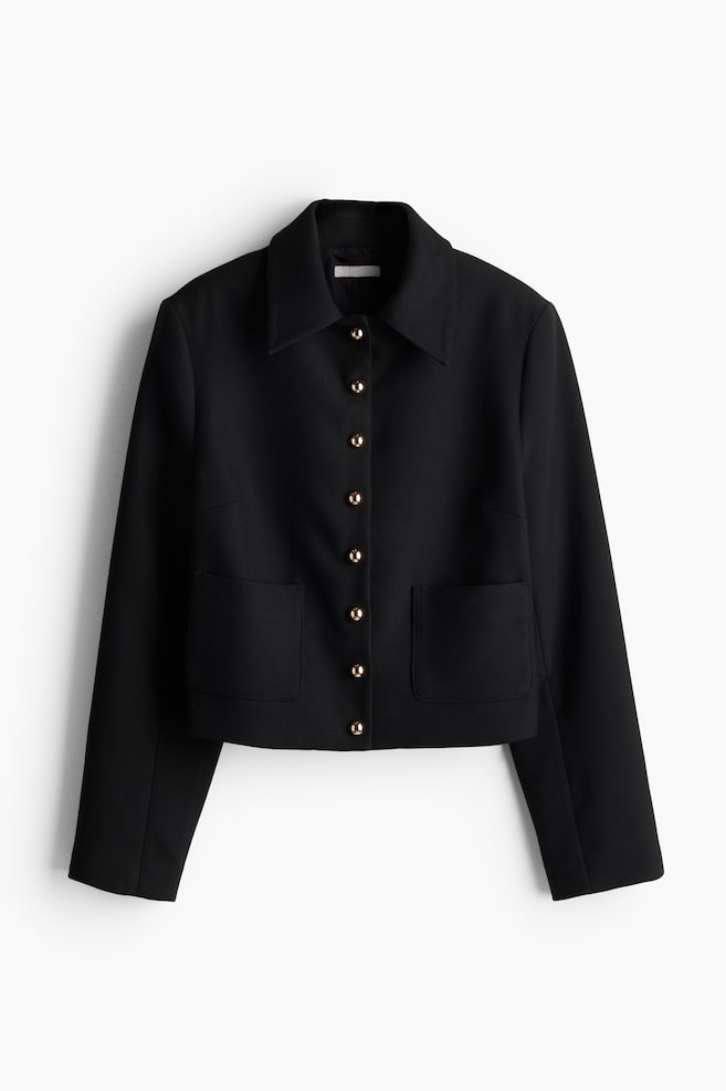 Twill Jacket - Black/Navy blue - 1