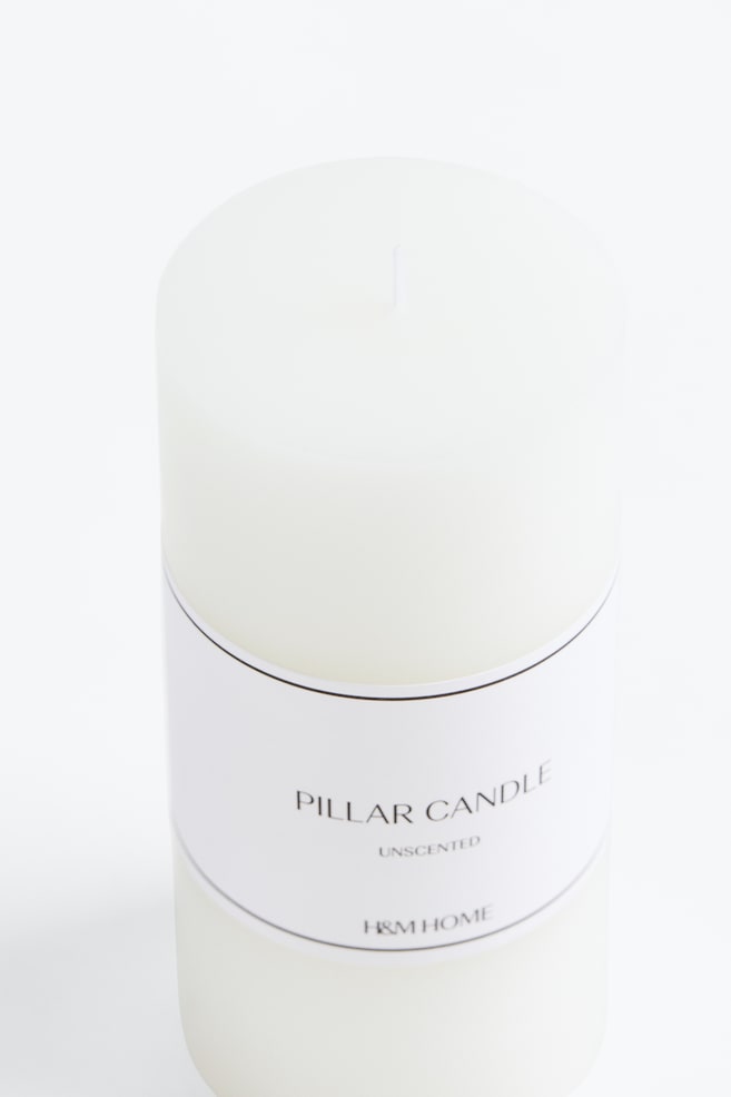 Large pillar candle - White/Light grey/Dark grey - 3
