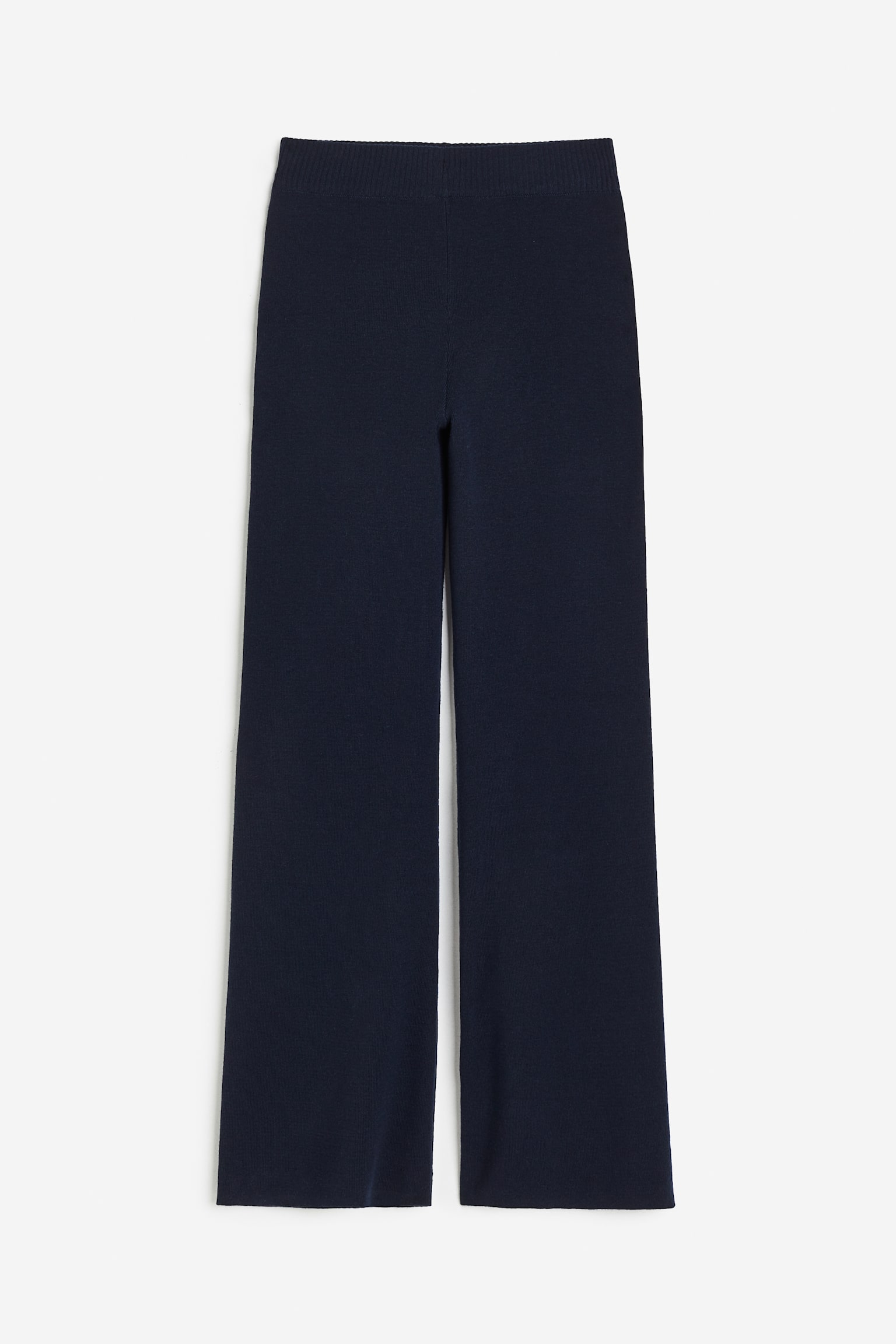 Flared Pants - Navy blue/Light beige marle - 2