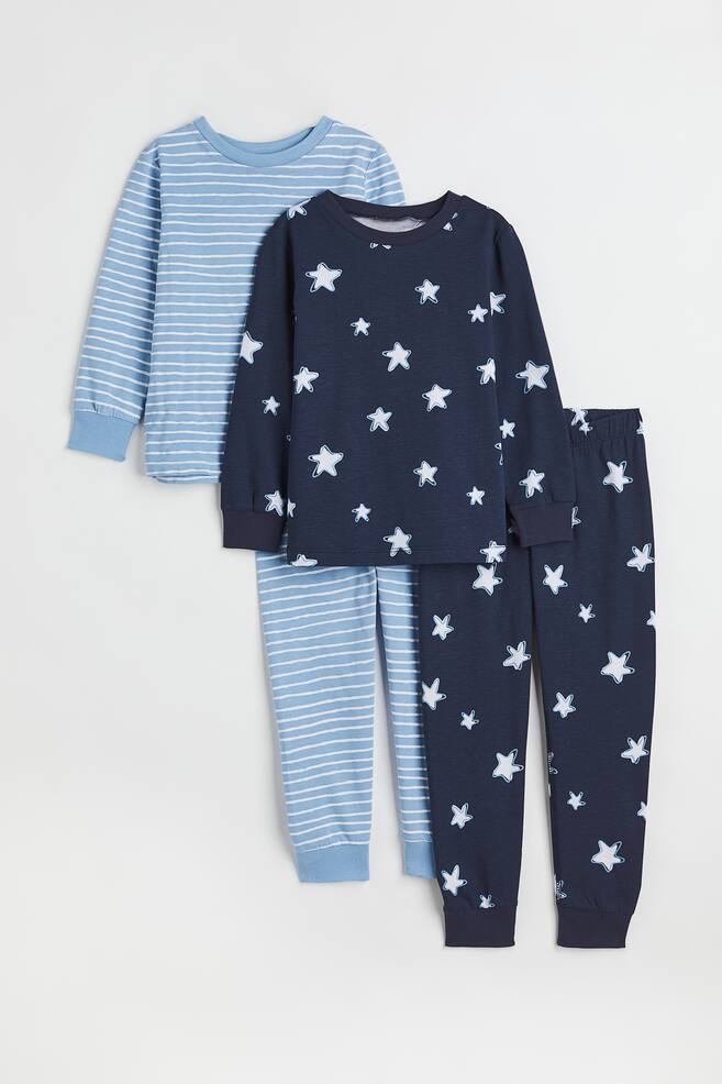 2-pack pyjamas - Dark blue/Stars/Light beige/Spotted/Light turquoise/Animals/Dark blue/Monster trucks - 1