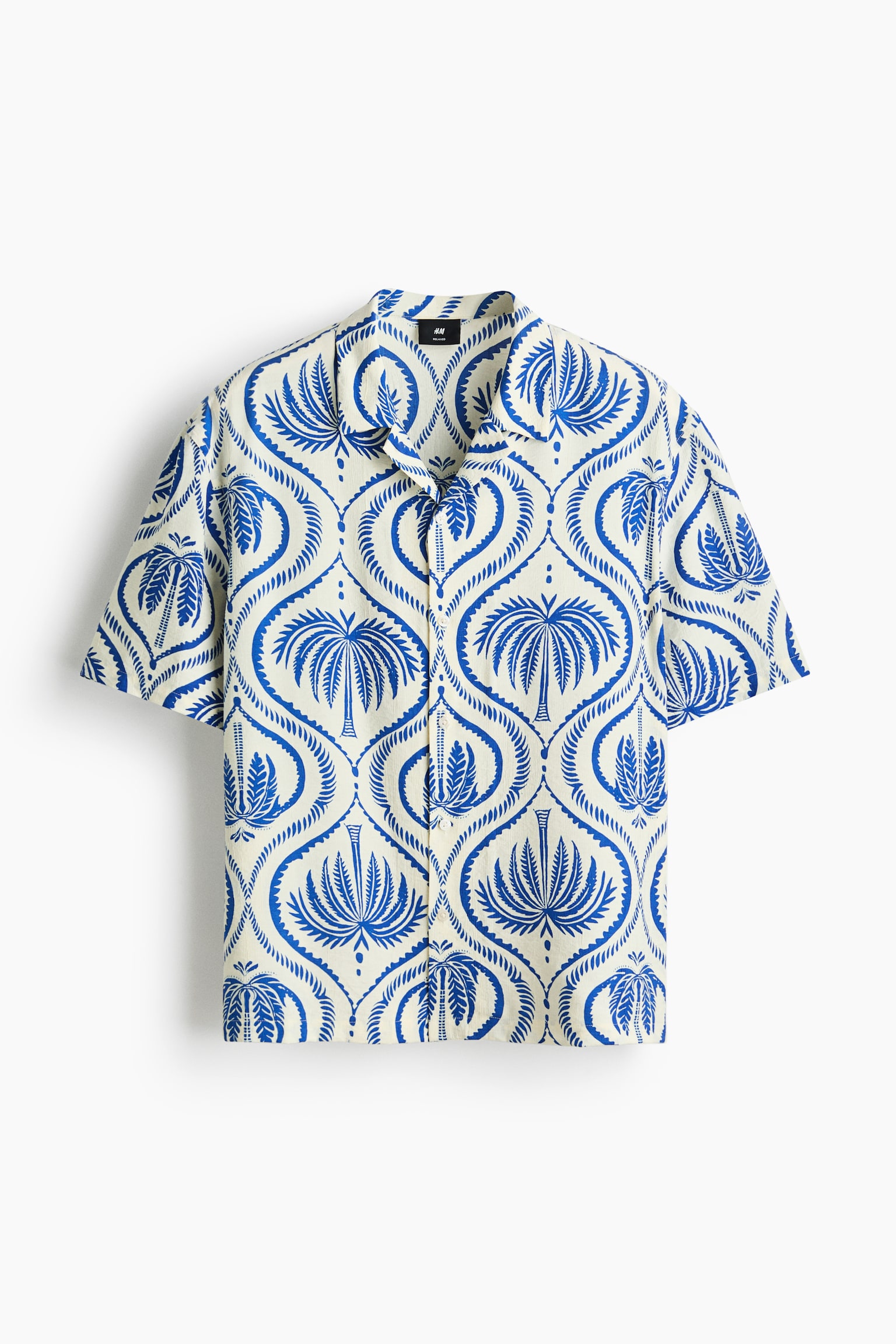 Relaxed-Fit Resort Shirt - White/patterned/Black/patterned/Black/patterned/Beige/patterned/Dark orange/patterned/Dark brown/patterned - 1