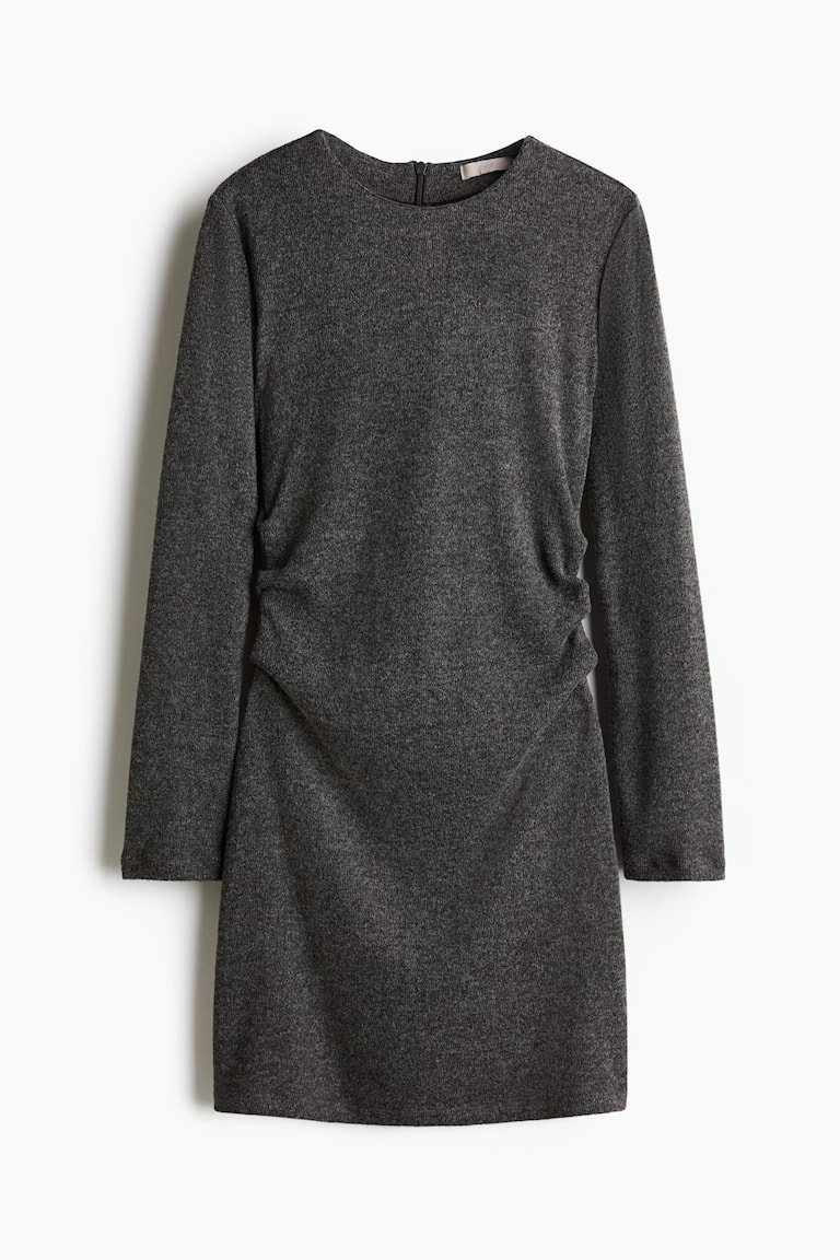 womens black maxi dress with sleeves Lezure Plunge Long Sleeve Maxi Dress Black