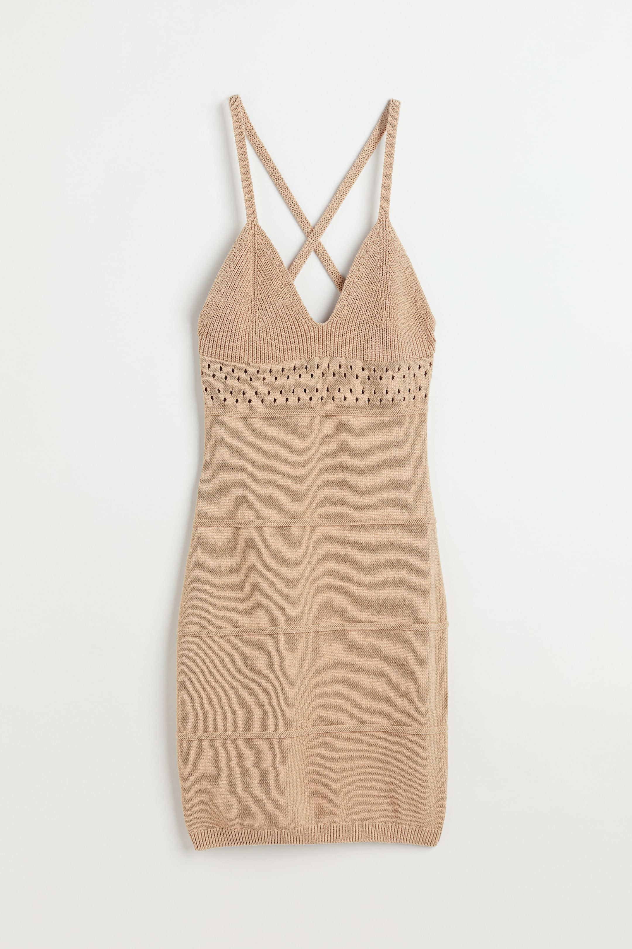 View larger image: Knitted cotton dress - Beige - Ladies | H&M IN 1