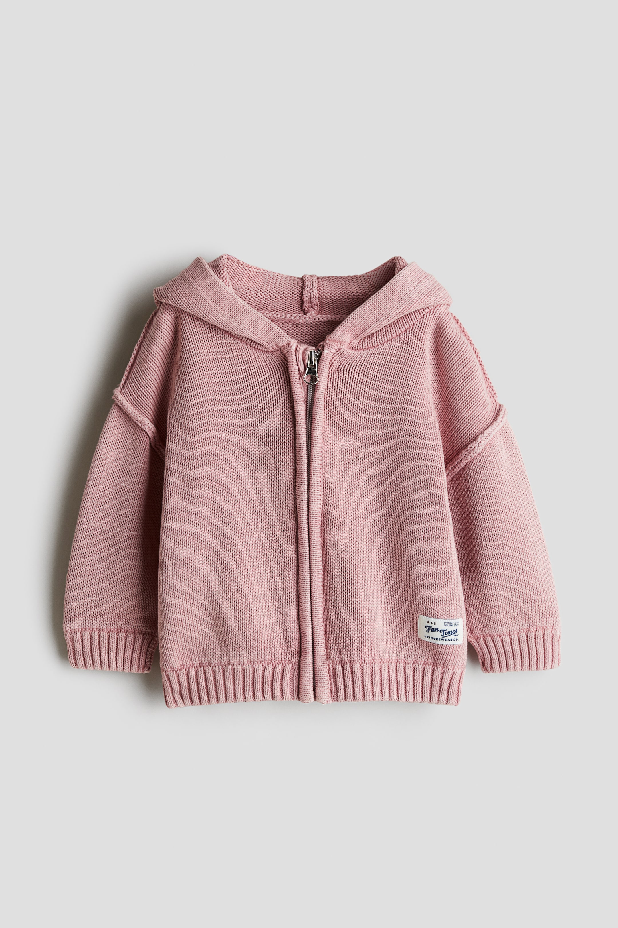 Knit Cotton Hooded Jacket