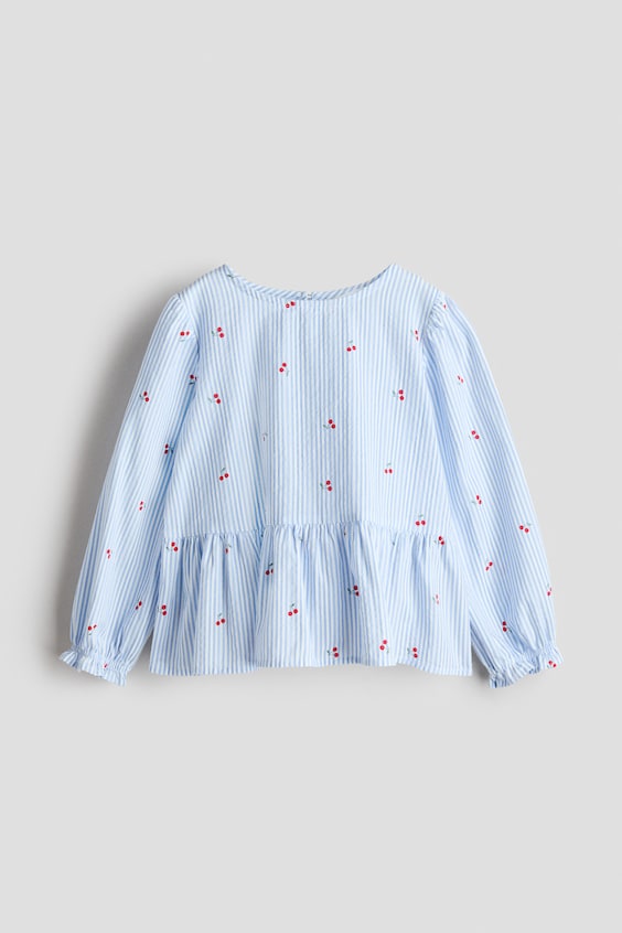 Детские блузки H&M Seersucker Peplum Blouse