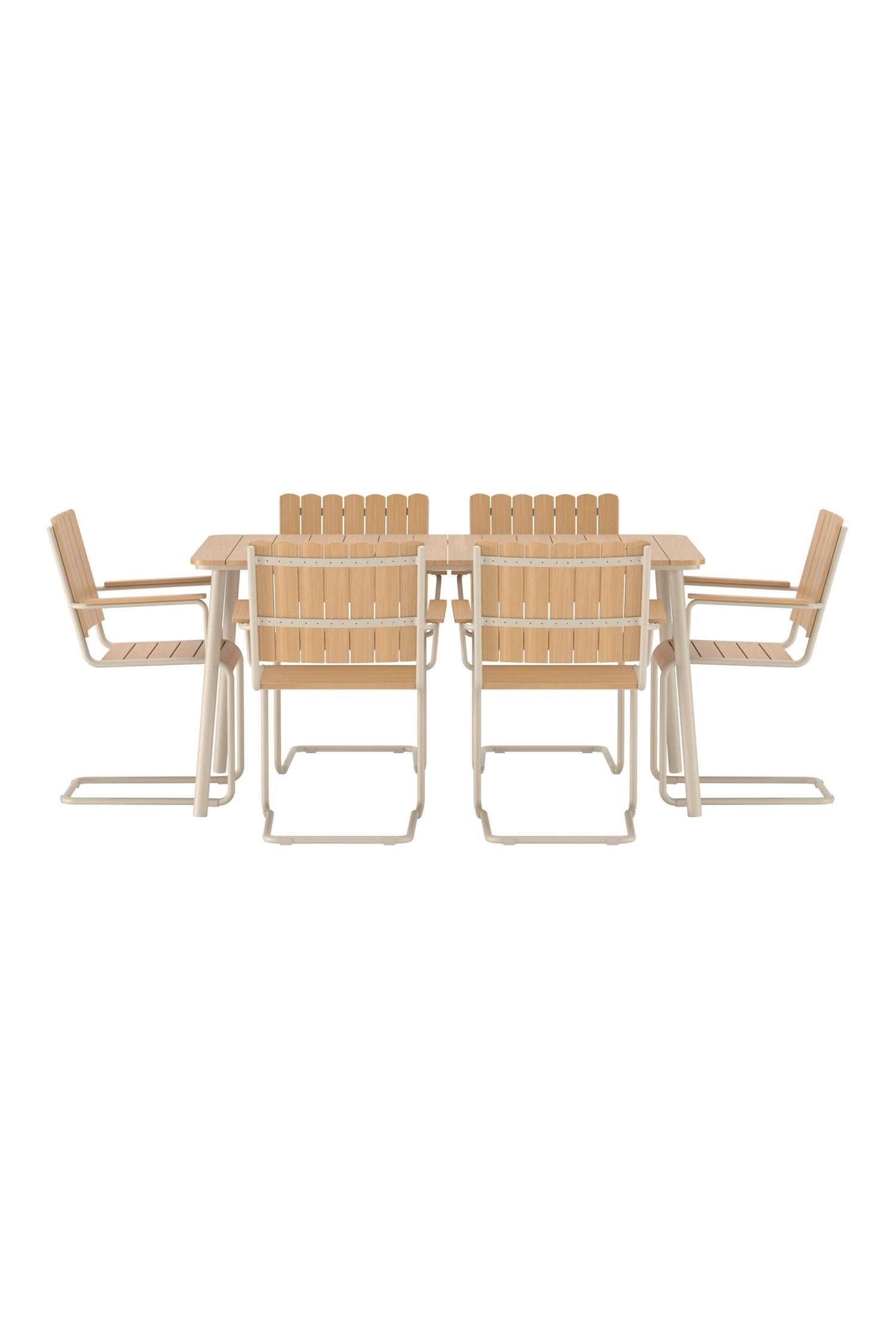 Holmsund Spisebordssæt - Polywood, Beige