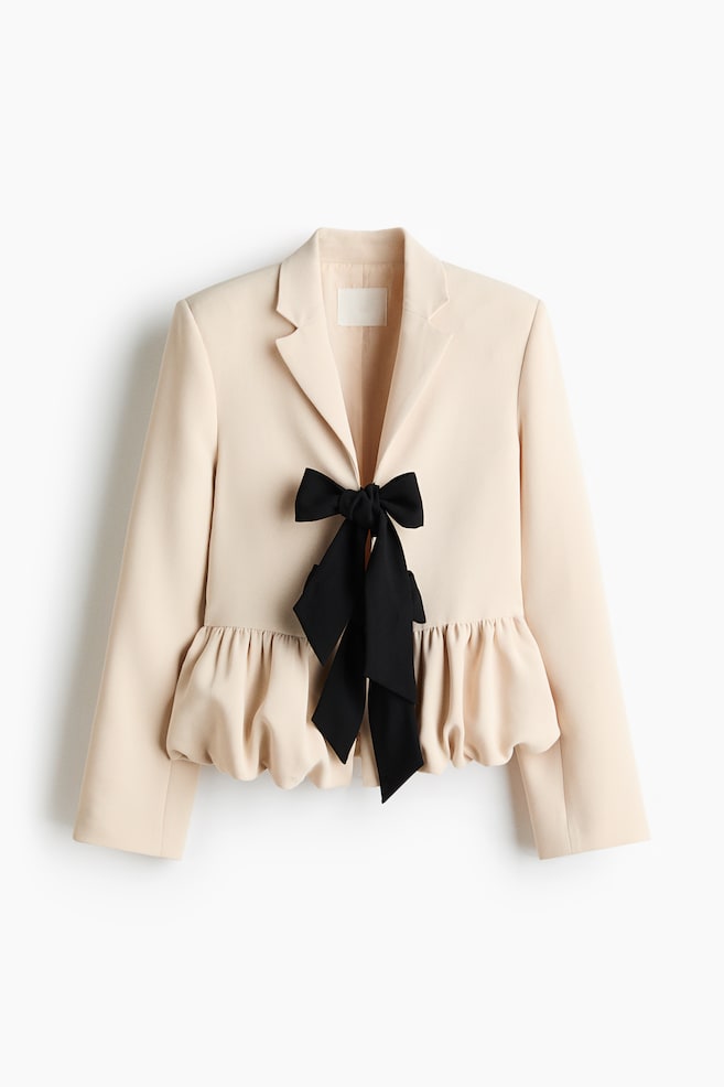 Blazer avec base à effet boule - Beige clair - 1