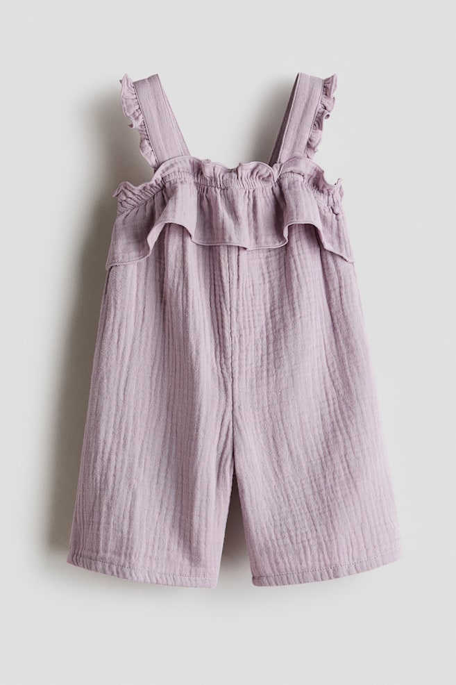 Cotton Muslin Romper Suit - Light purple - 1