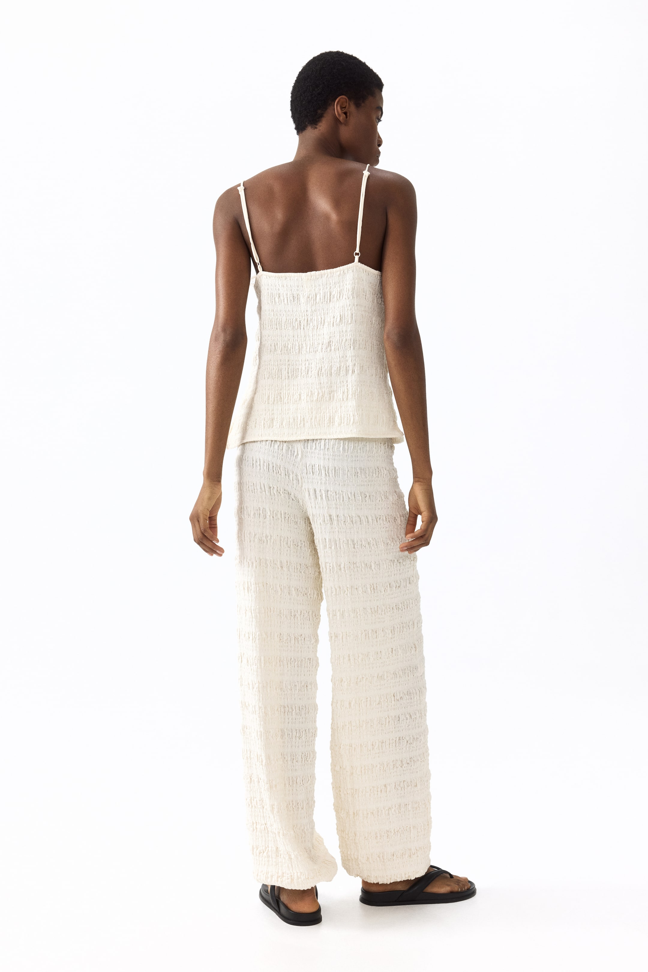 Textured Jersey Balloon-Leg Pants