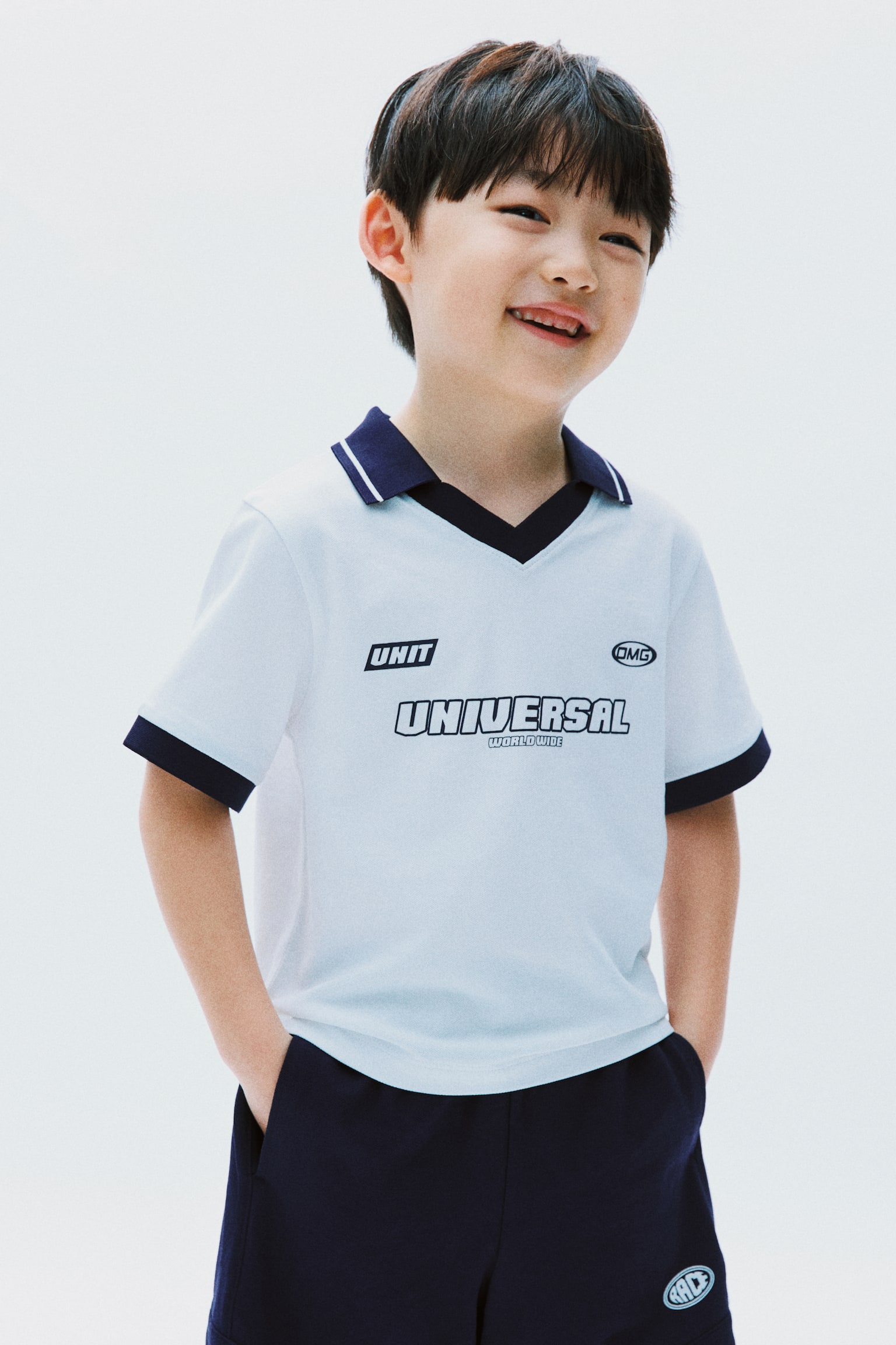 COOLMAX® Printed Polo Shirt - White/Universal/Navy blue/Universal Truth/Light blue/Team Sport - 1