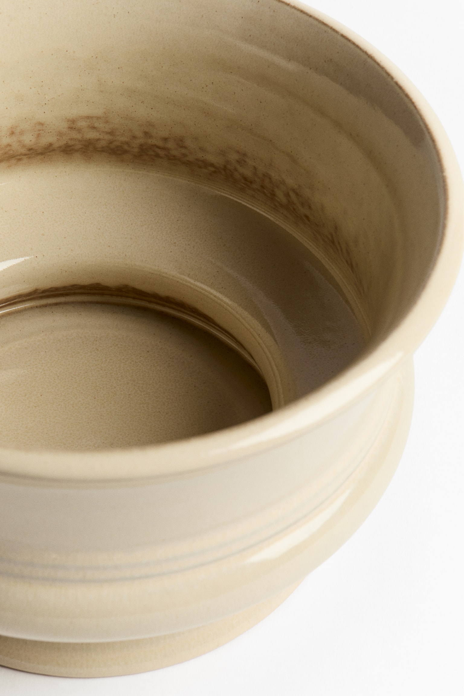 Wide reactive-glaze terracotta plant pot - 5