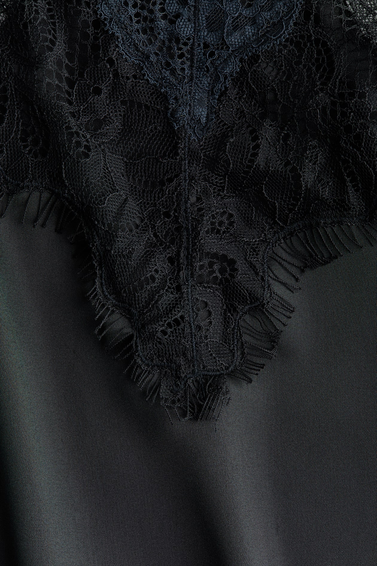 Lace-Trimmed Satin Dress - image 4